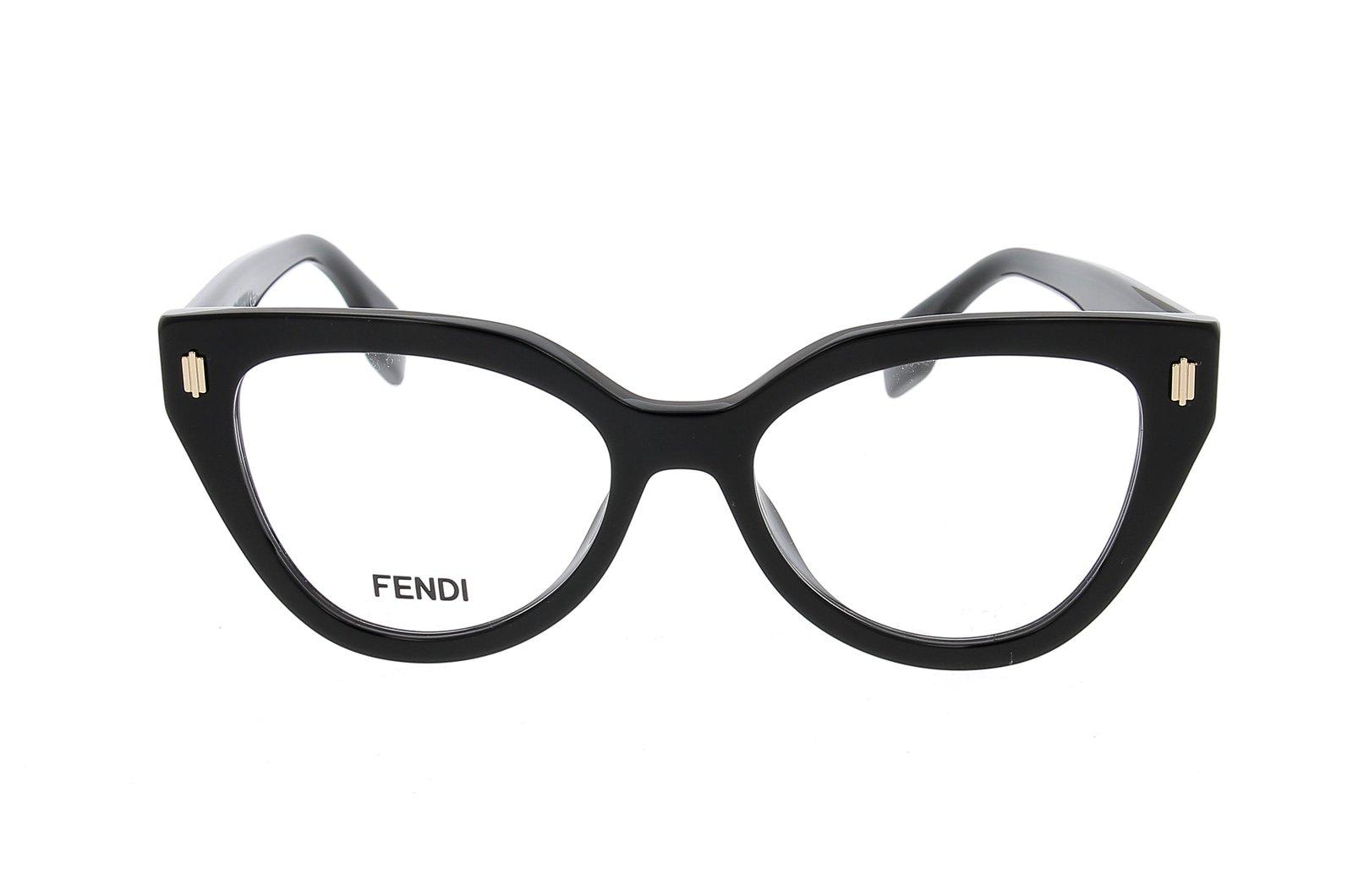 Shop Fendi Cat-eye Frame Glasses In 001