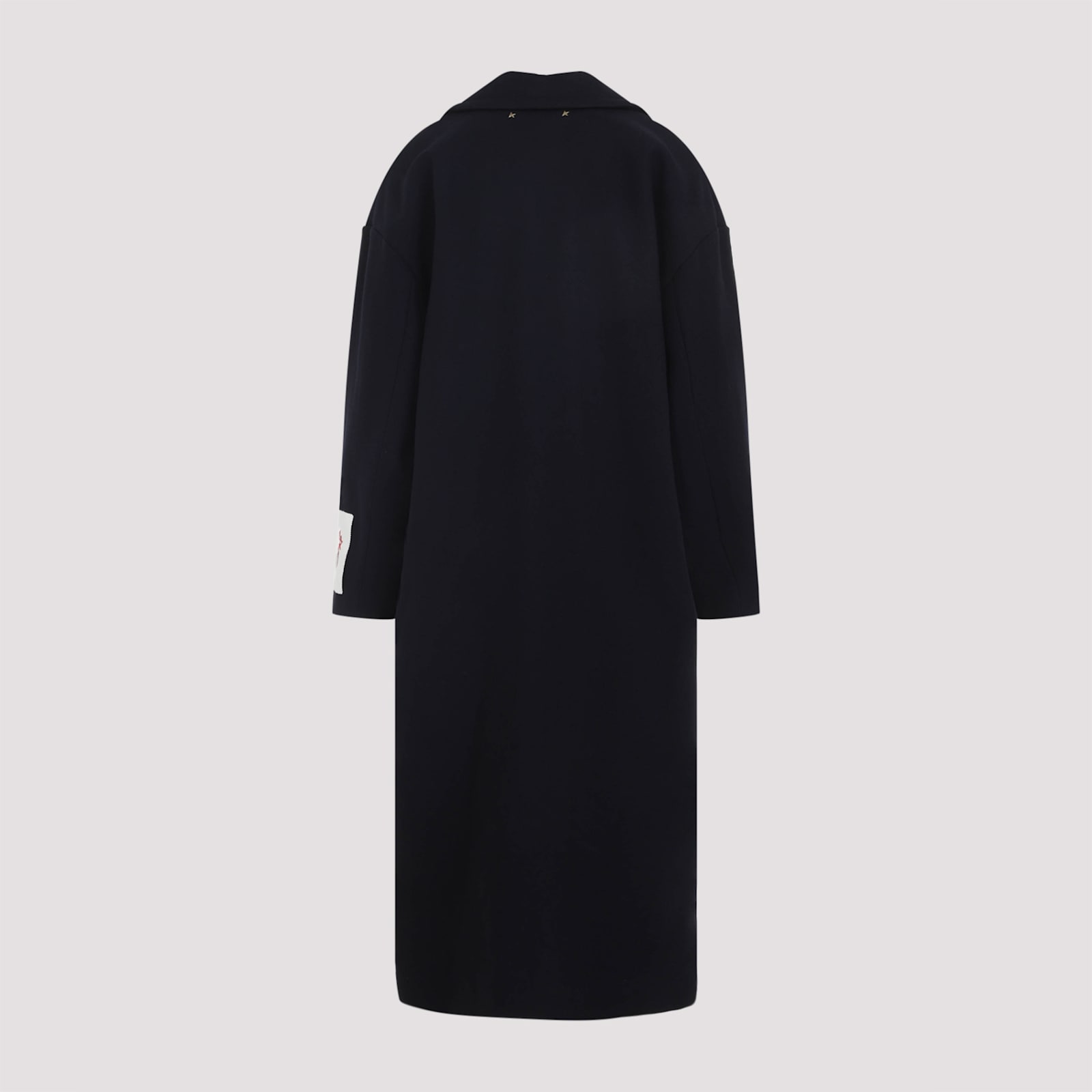 Golden Goose Single-breasted Cocoon Coat In Black