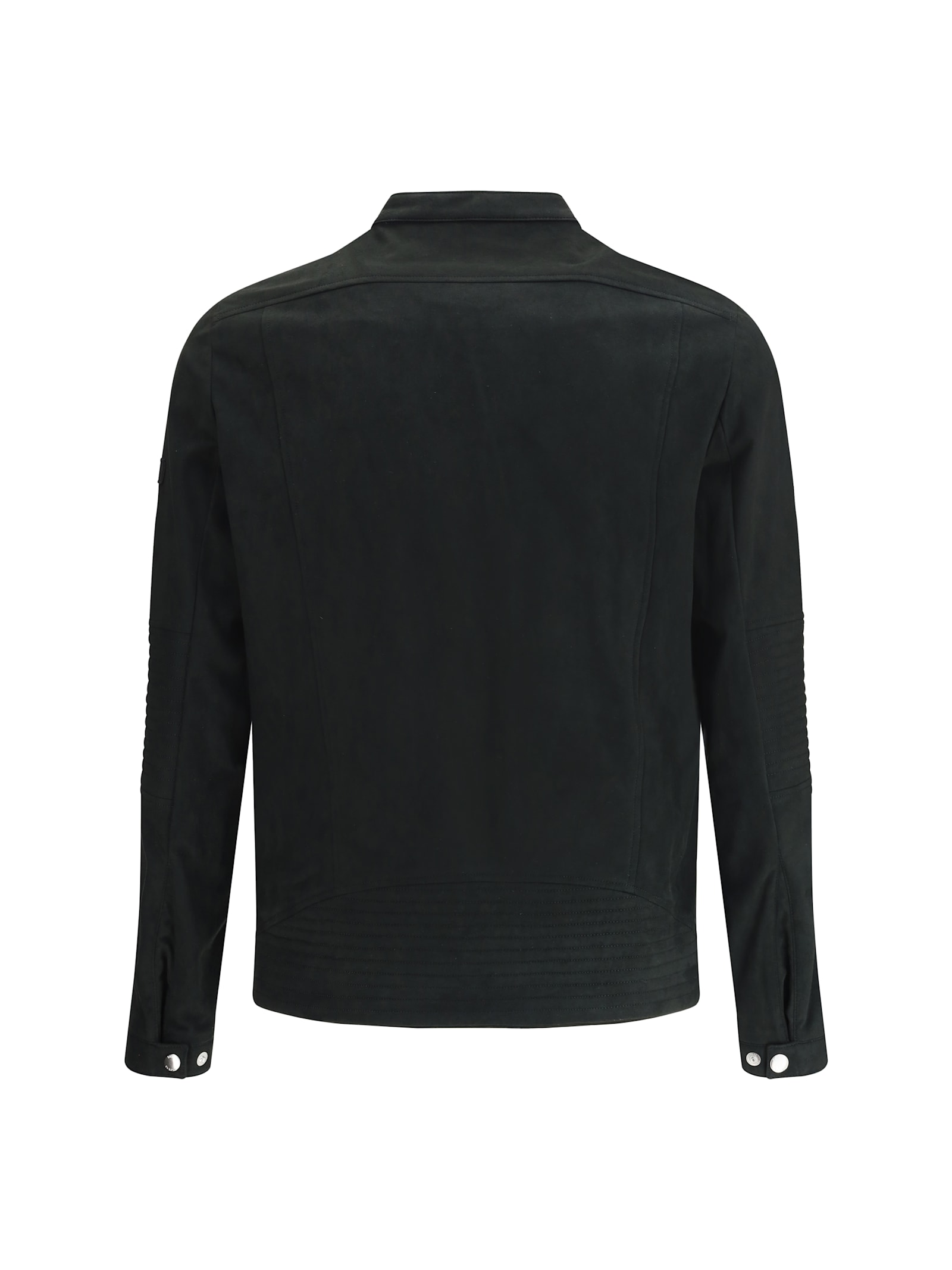 Tatras Double-slider Zip Suede Leather Jacket In Black