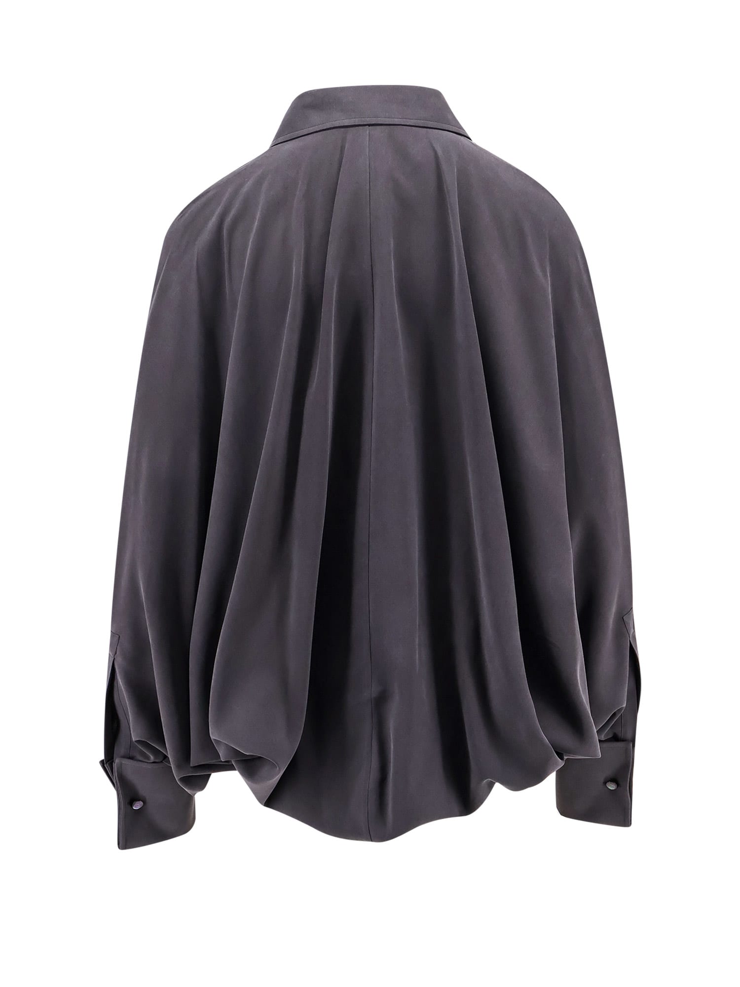 Max Mara Women Silk Bodysuit Shirt In Grey