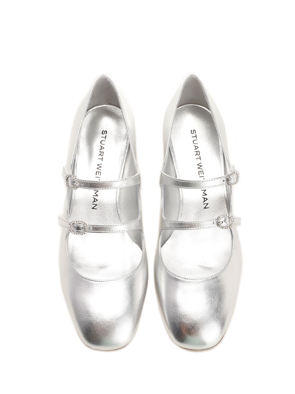 Shop Stuart Weitzman Claris Shoe 35 In Silver