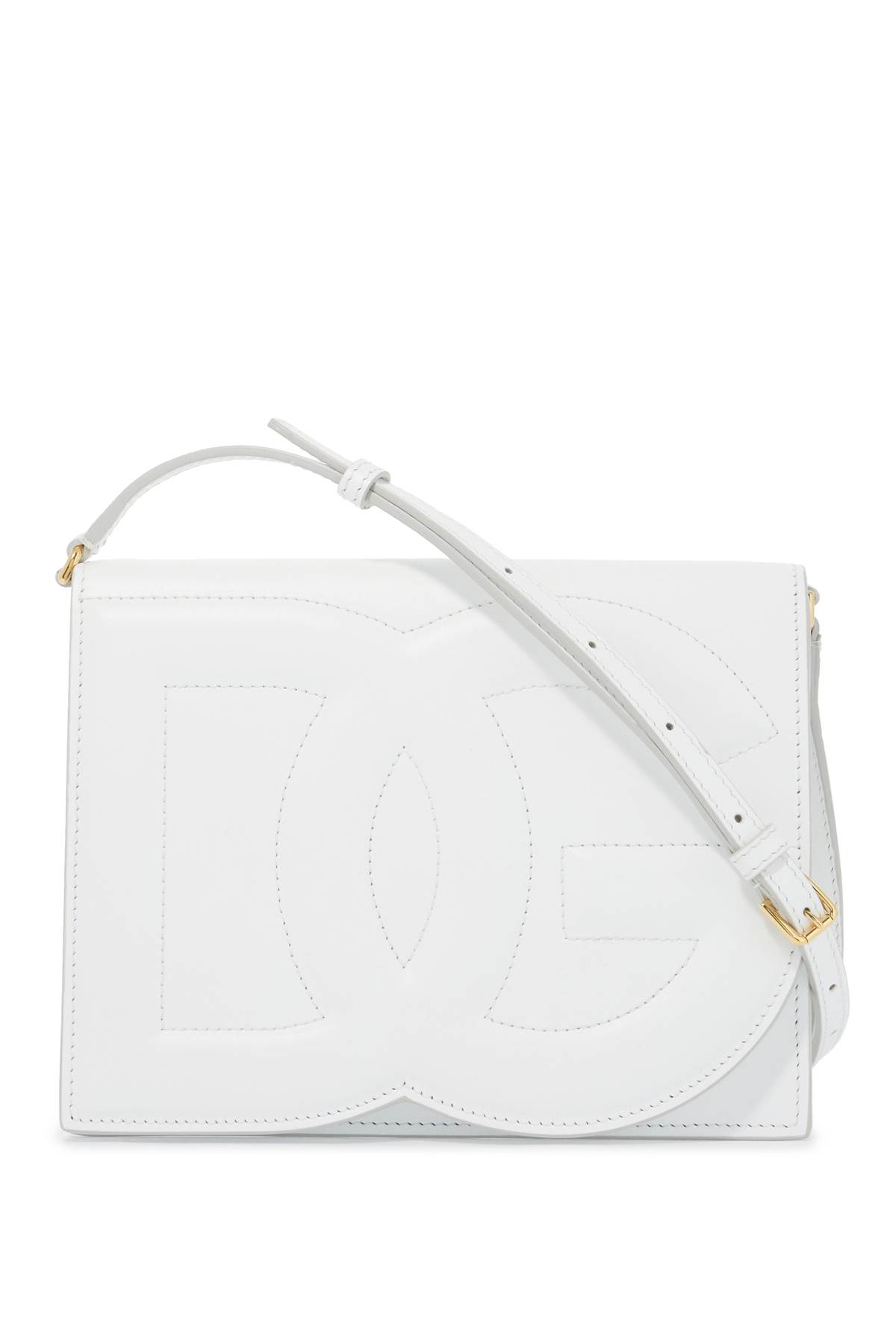 Shop Dolce & Gabbana Dg Logo Crossbody Bag In Bianco Ottico (white)