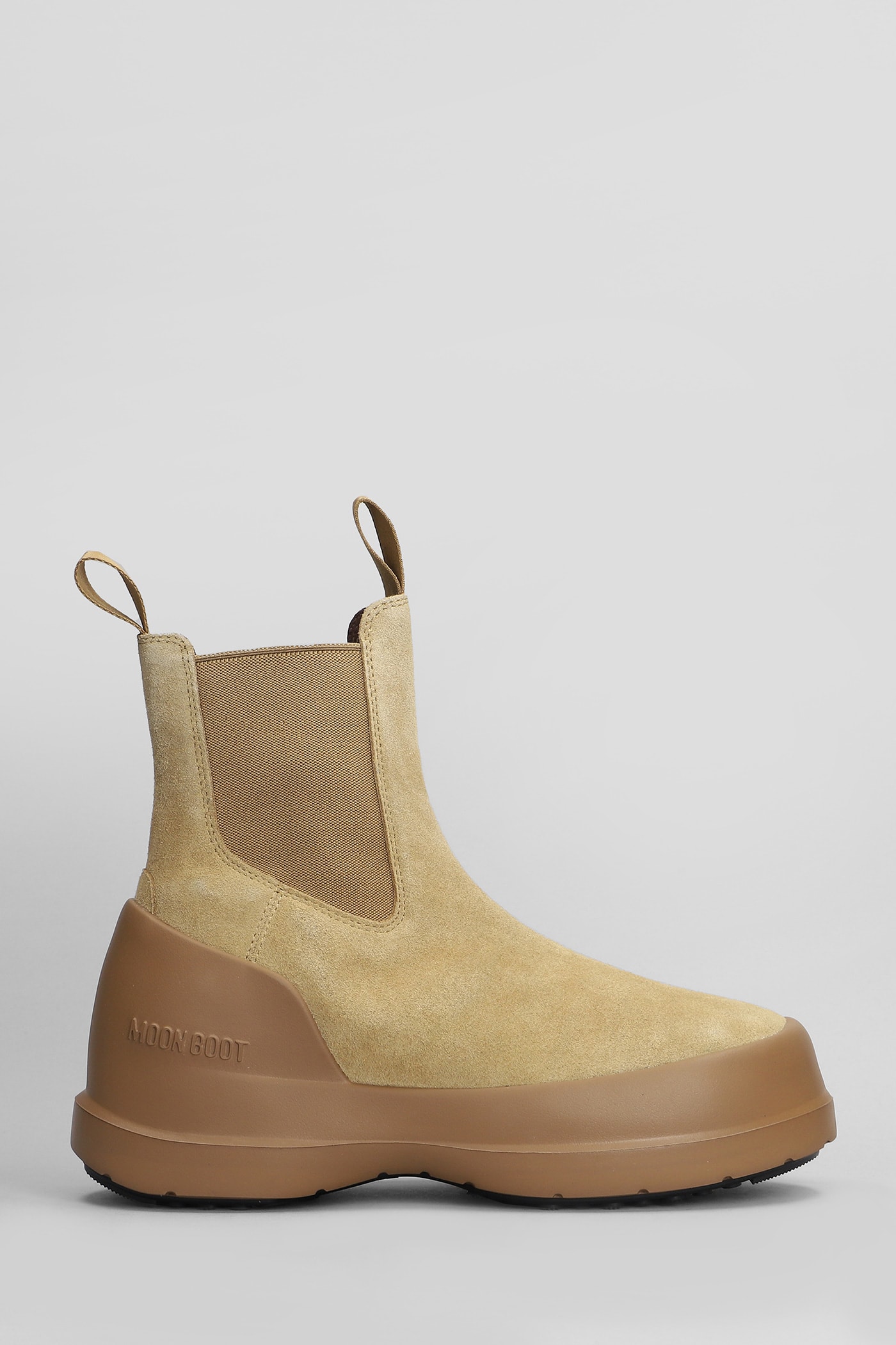 Shop Moon Boot Mb Luna Chelsea Ankle Boots In Leather Color Suede