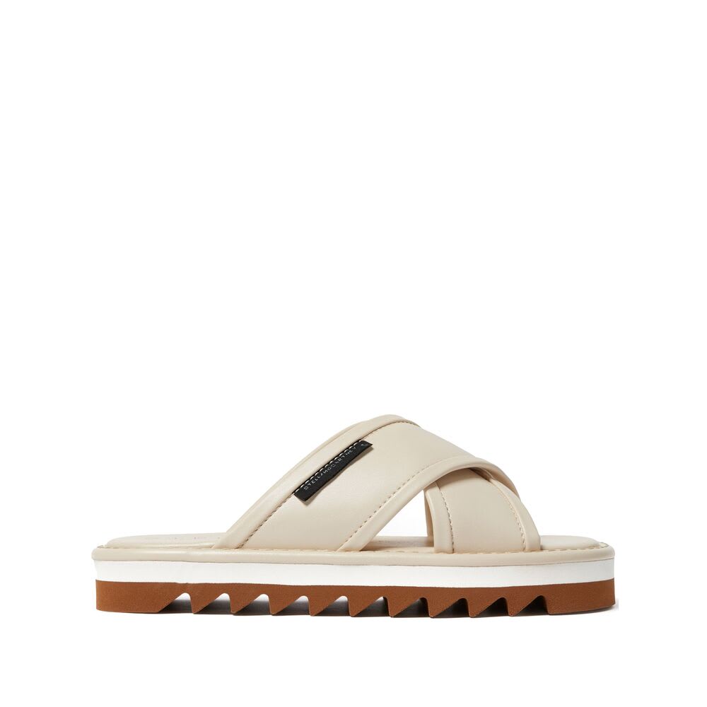 Stella Mccartney Slide Sandals With Application In Neutral