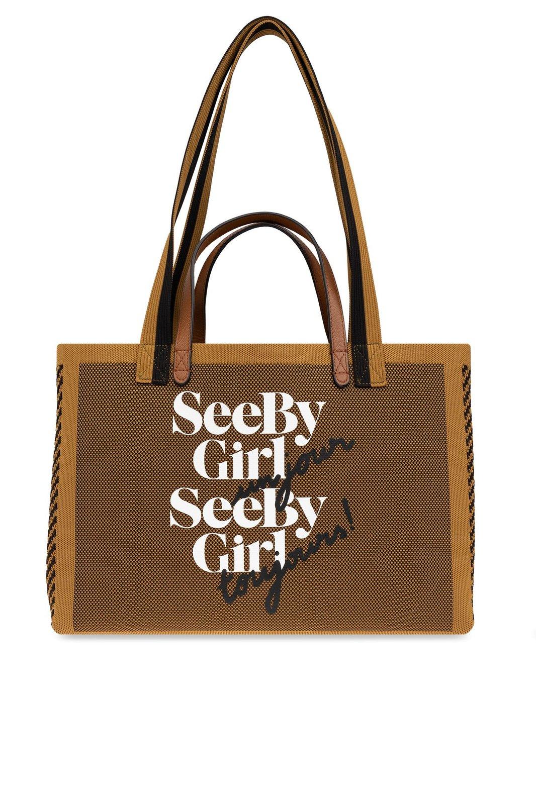 Shop See By Chloé See By Girl Un Jour Tote Bag In Verde Milirare
