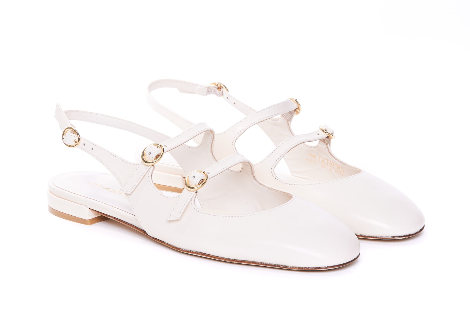 Shop Stuart Weitzman Benni Flats In Seashell