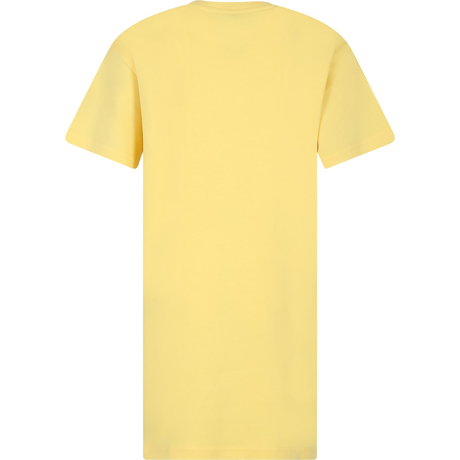 Shop Little Marc Jacobs Yelllow Dress For Girl With Bag Print And Logo In Yellow