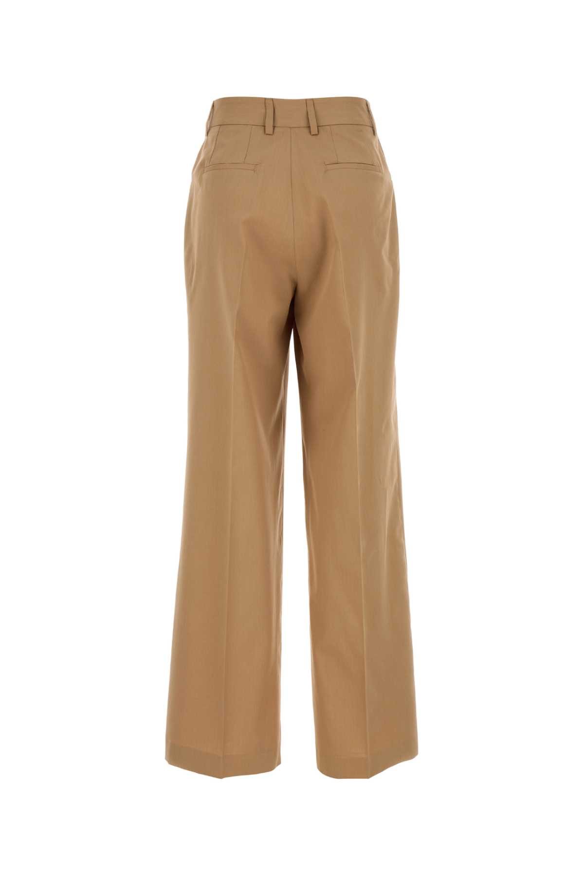 Pt Torino Camel Lyocell Blend Palazzo Pant In Beigescuro