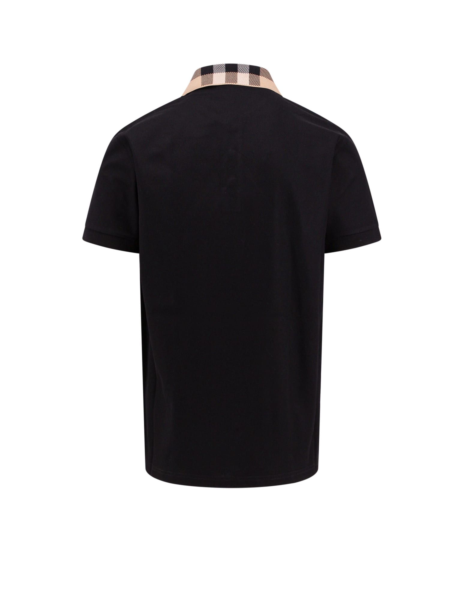 Shop Burberry Polo Shirt In Black