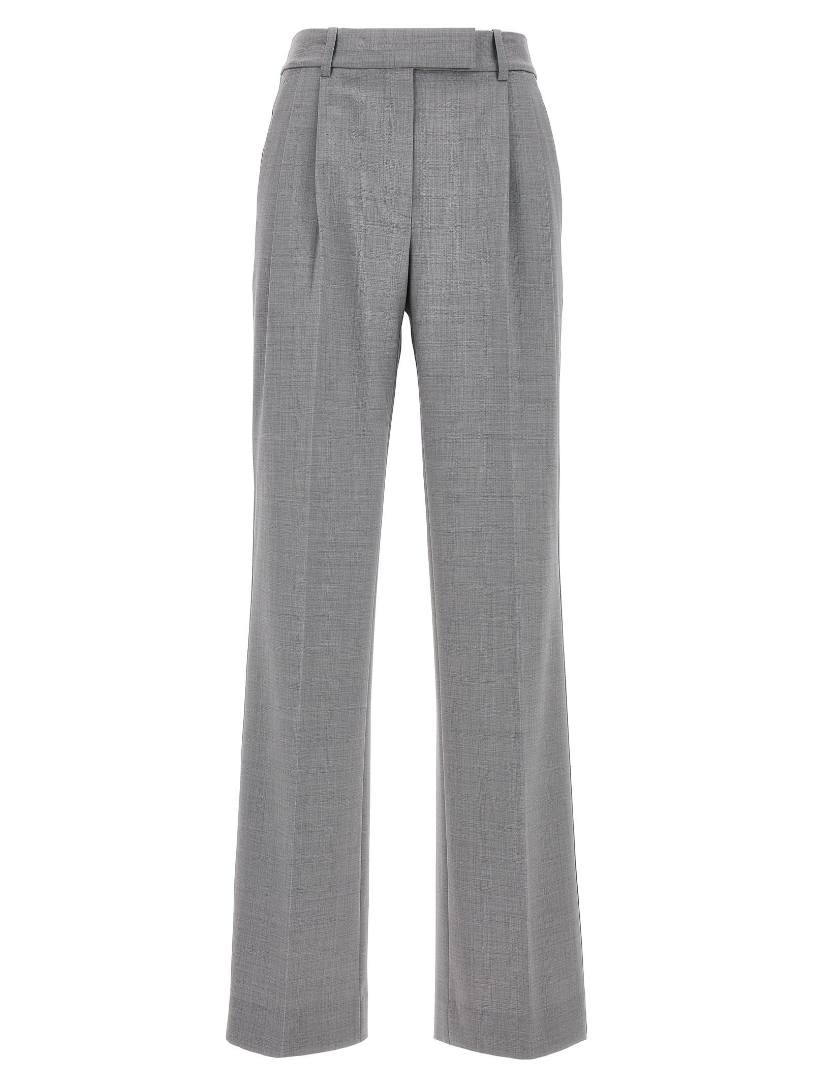 HELMUT LANG WOOL PANTS WITH FRONT PLEATS