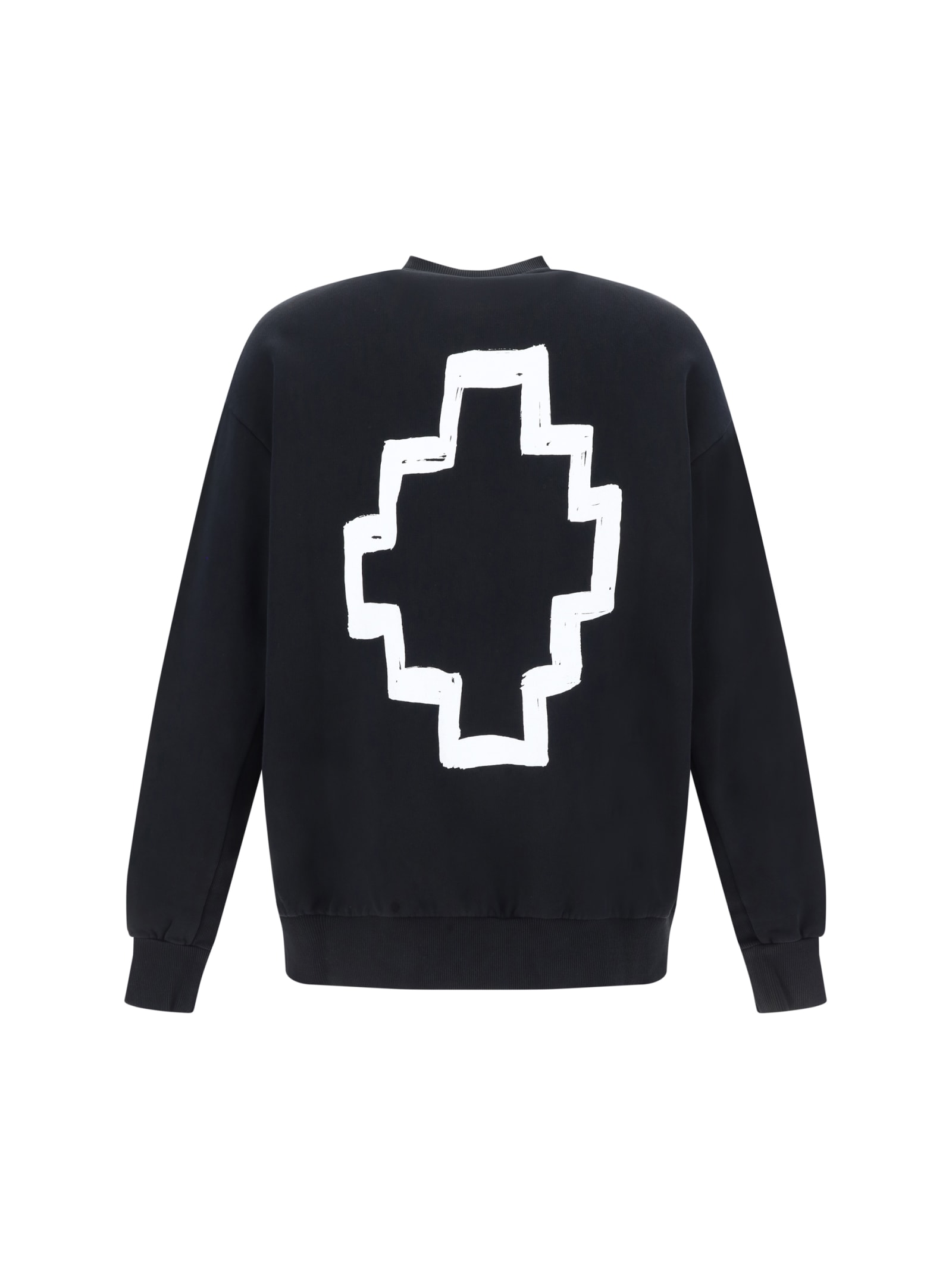 Shop Marcelo Burlon County Of Milan Tempera Sweatshirt In Black/white