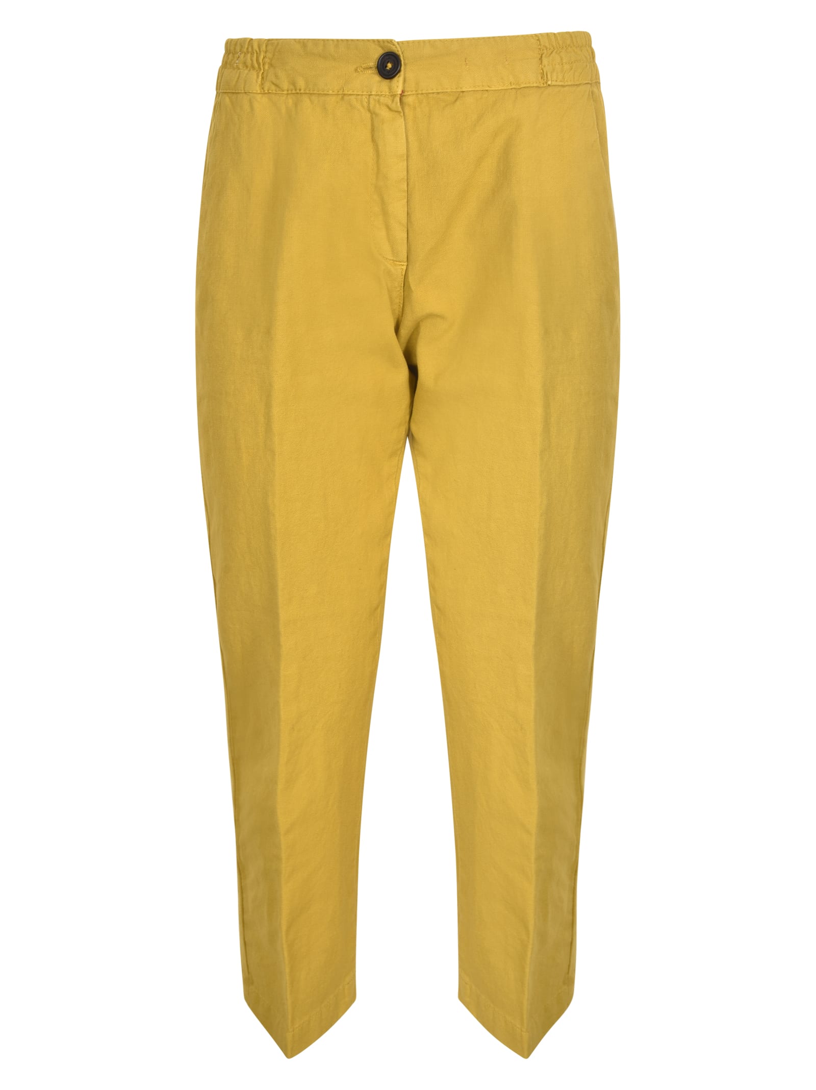 Massimo Alba Ribbed Waist Cropped Trousers