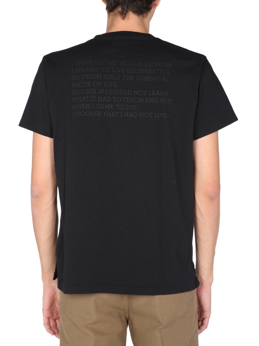 Shop Engineered Garments Printed T-shirt In Black