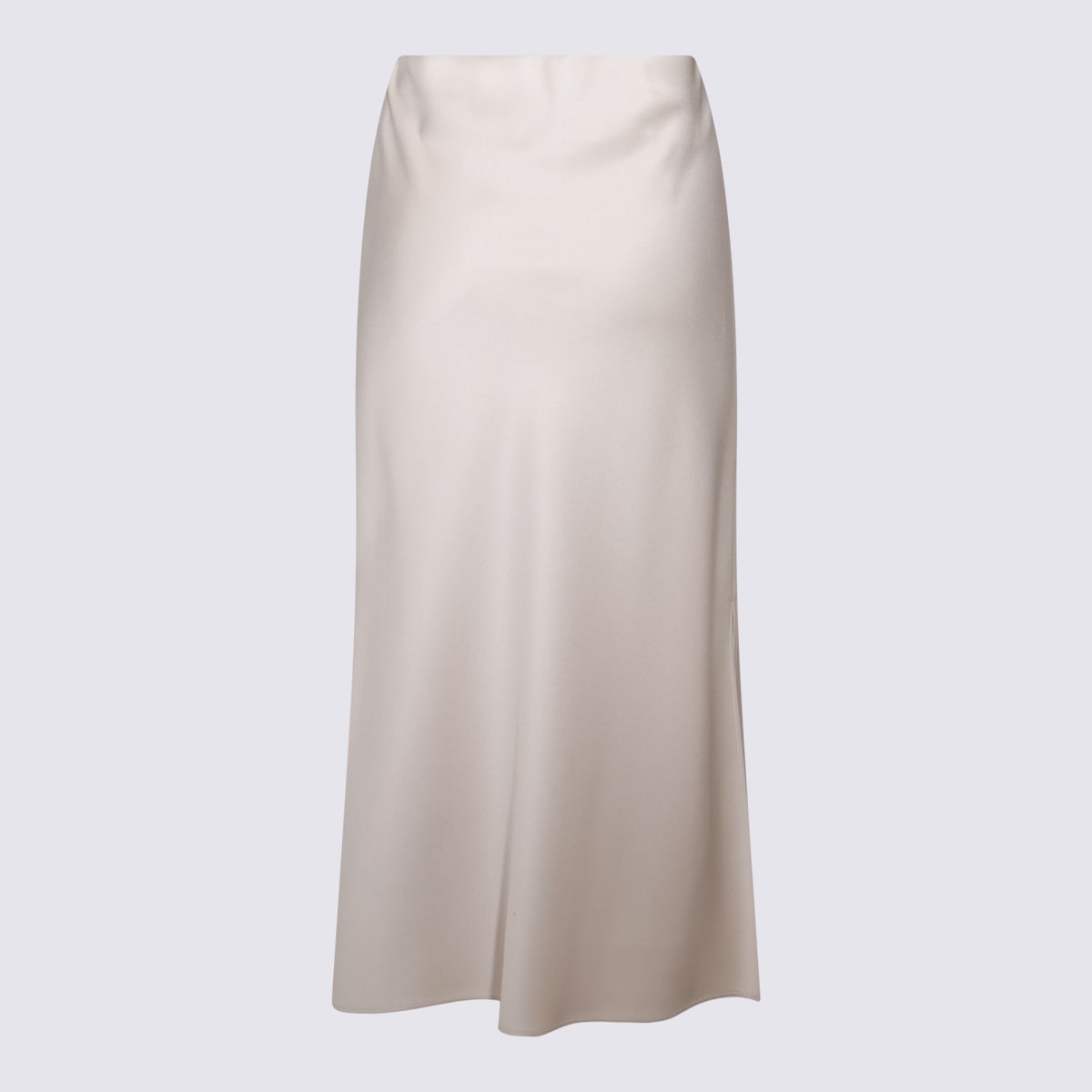 Brunello Cucinelli High-waist Satin Midi Skirt In Sale