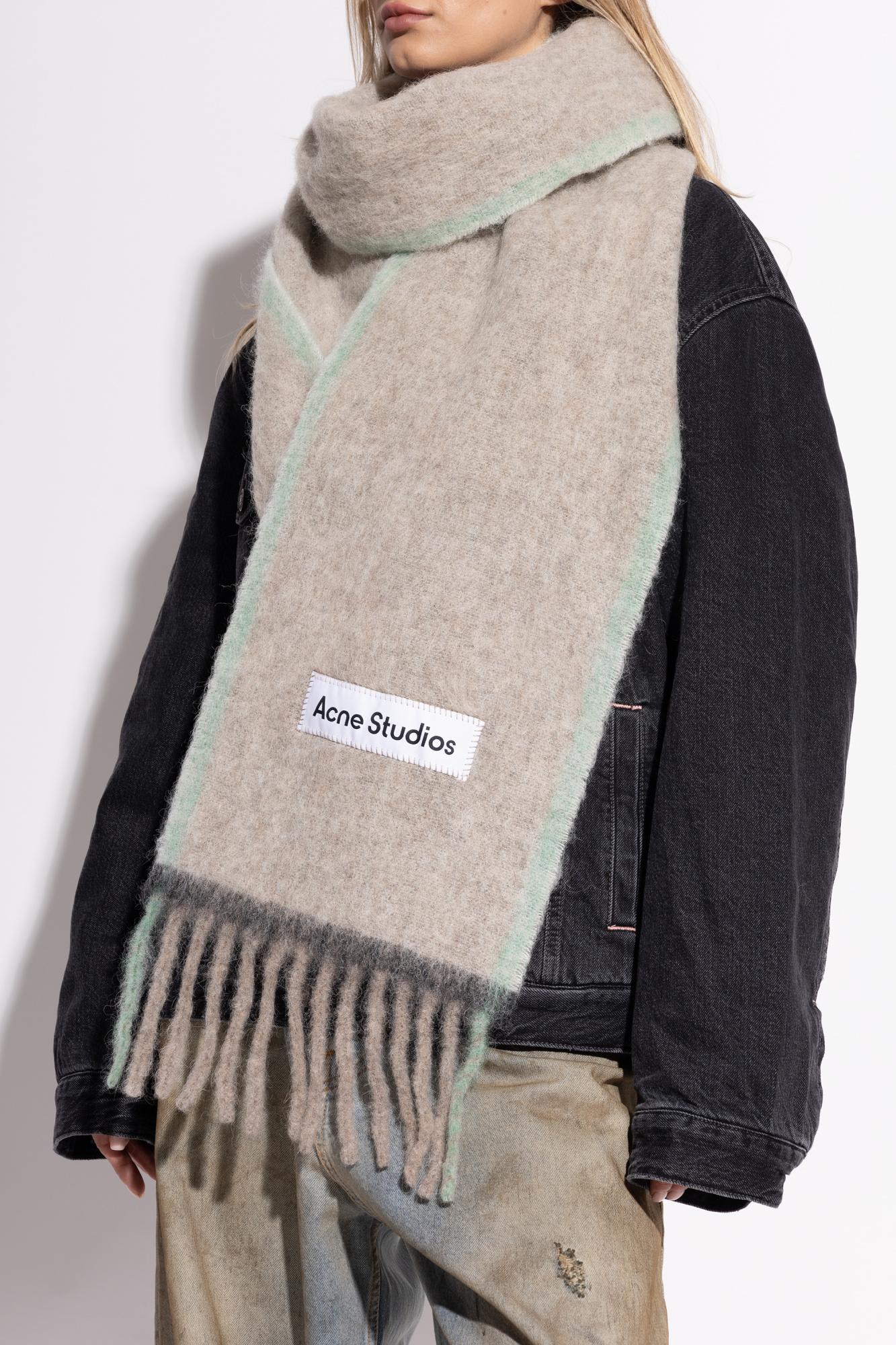 Acne Studios Wool Scarf In Gray