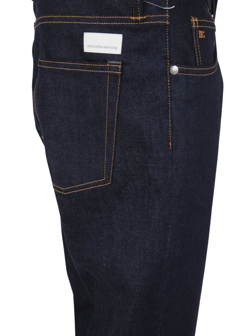 Shop Nine In The Morning Classic Jeans With Lapel In Raw Blue