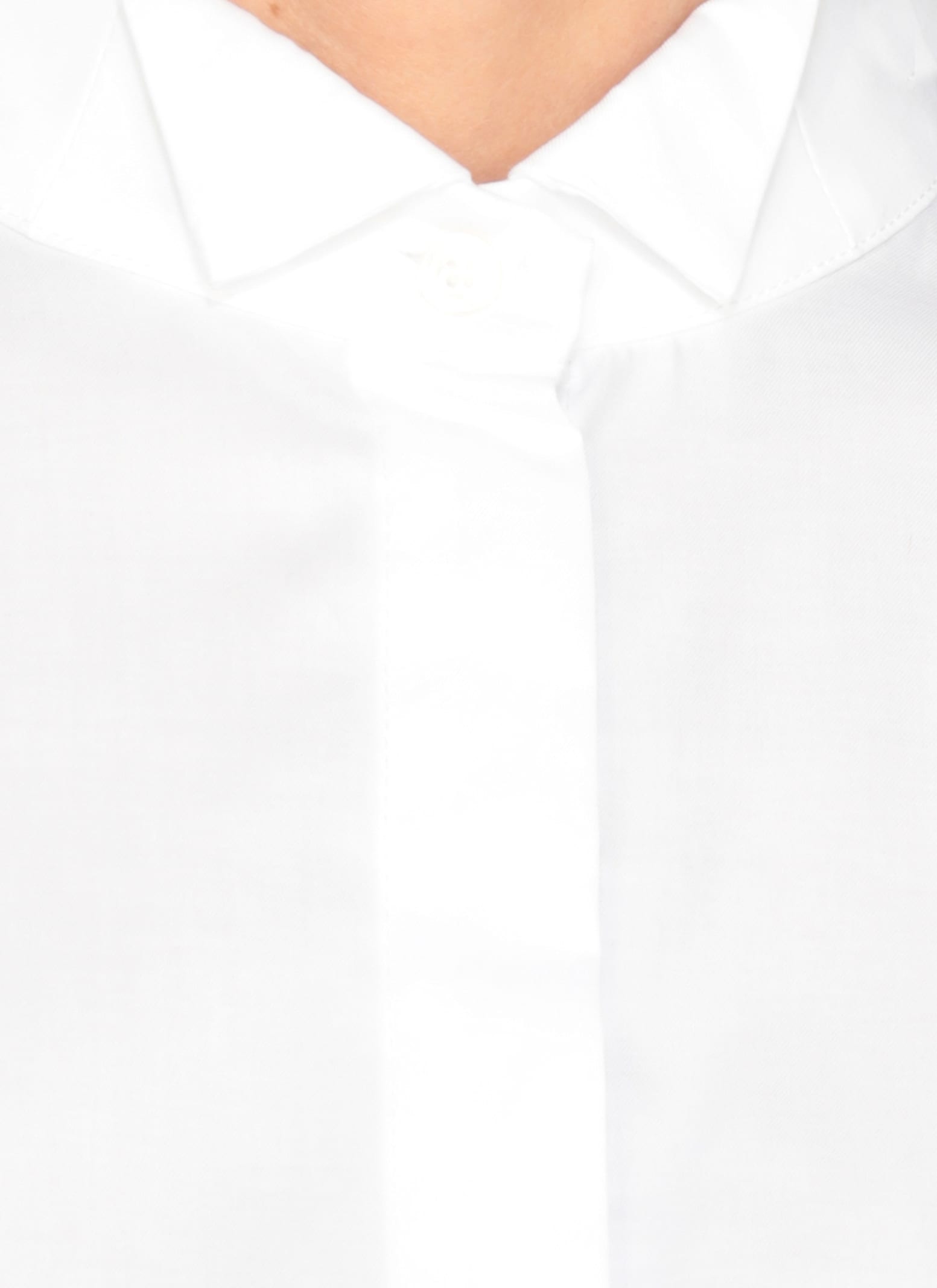 Elisabetta Franchi Crisp White Cotton Shirt With Tailored Silhouette In Multi