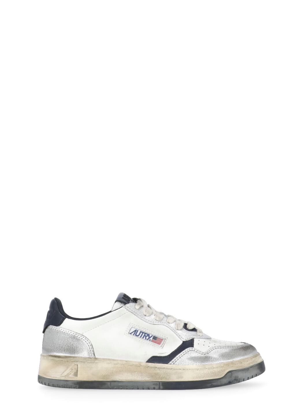 Shop Autry Super Vintage Sneakers In Silver/space