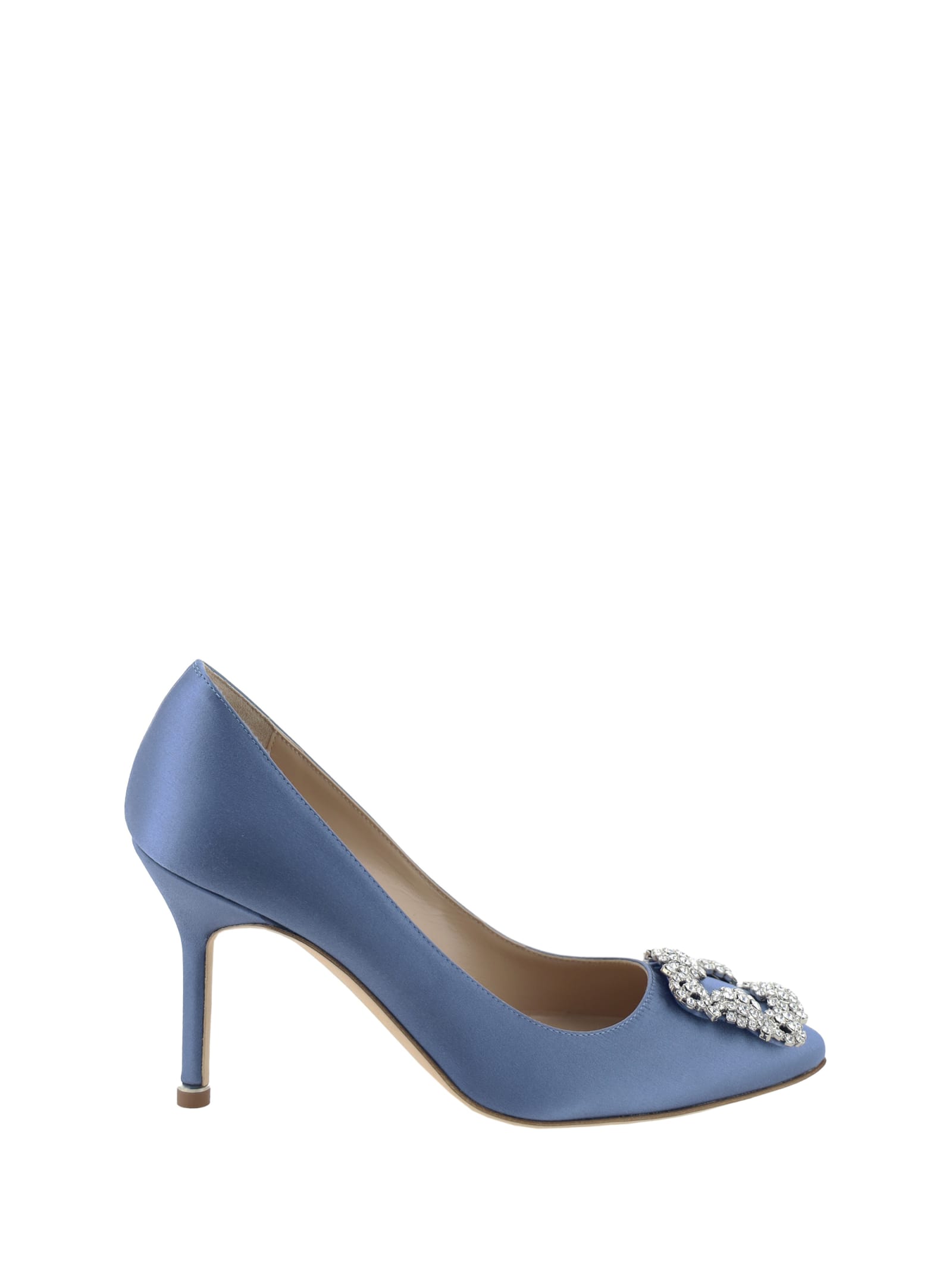 Shop Manolo Blahnik Hangisi Pumps In Dblu