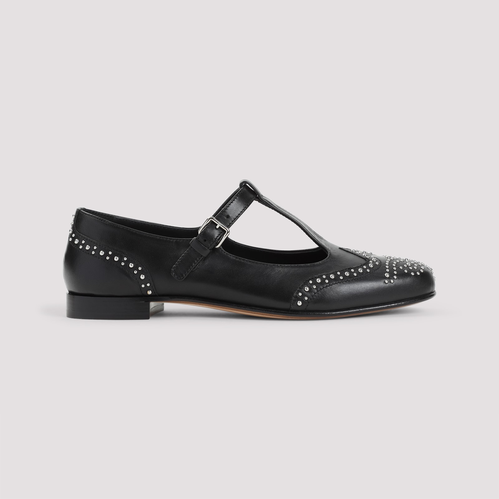 Church's Opal Studded Leather Mary Jane Brogues In Aab Black