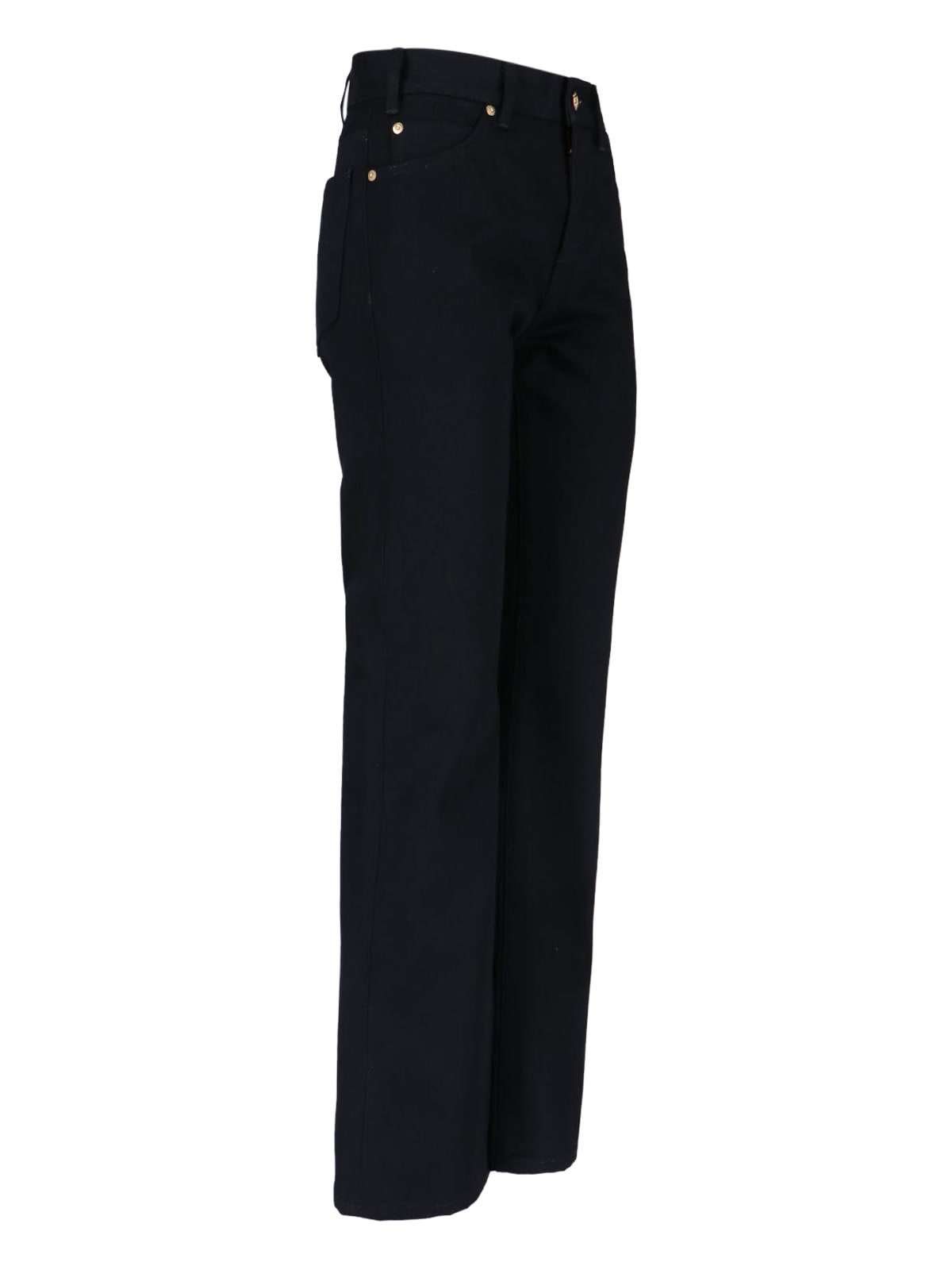 Celine Straight Leg Trousers Belt Loops In Animal Print