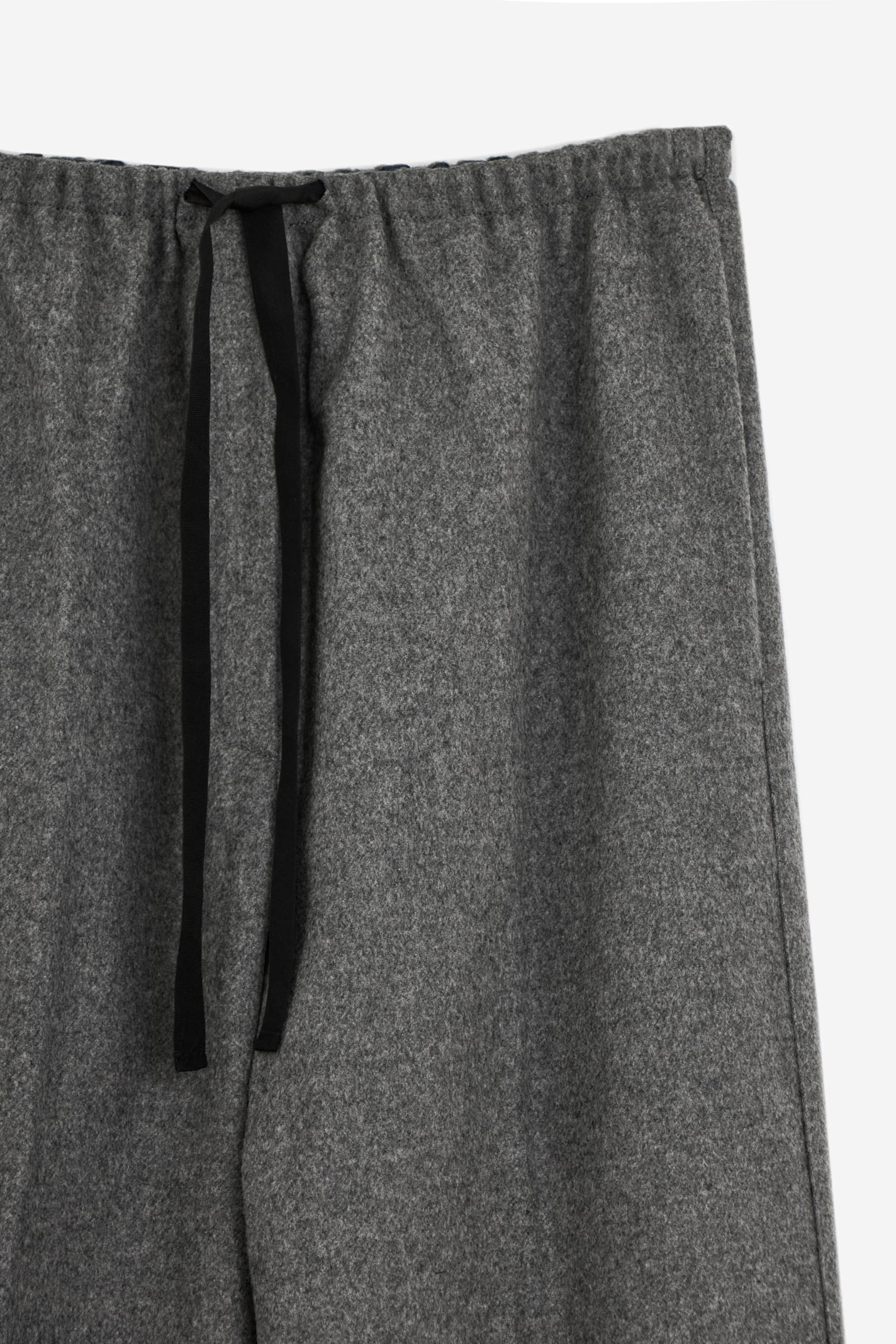Forte Forte Felted Straight-leg Trousers In Grey