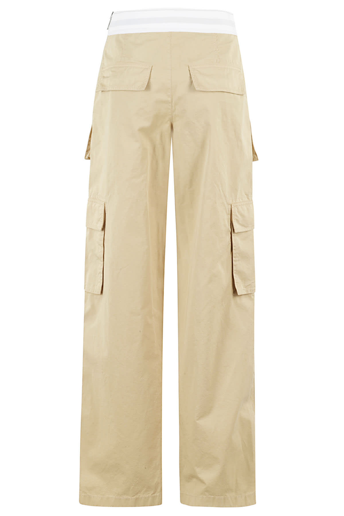 Shop Alexander Wang Mid Rise Cargo Rave Pant With Logo Elastic