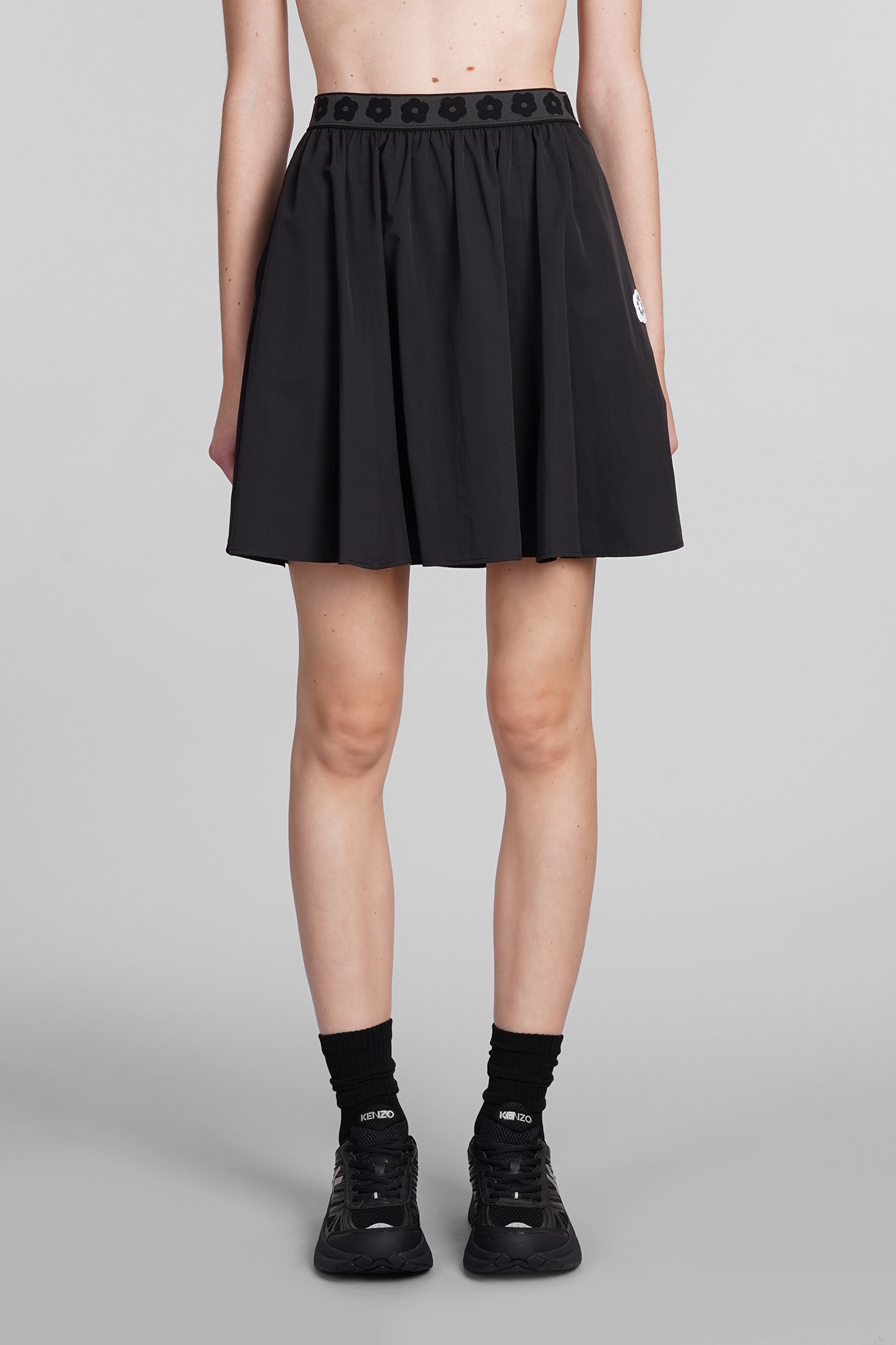 Shop Kenzo Skirt In Black Polyester