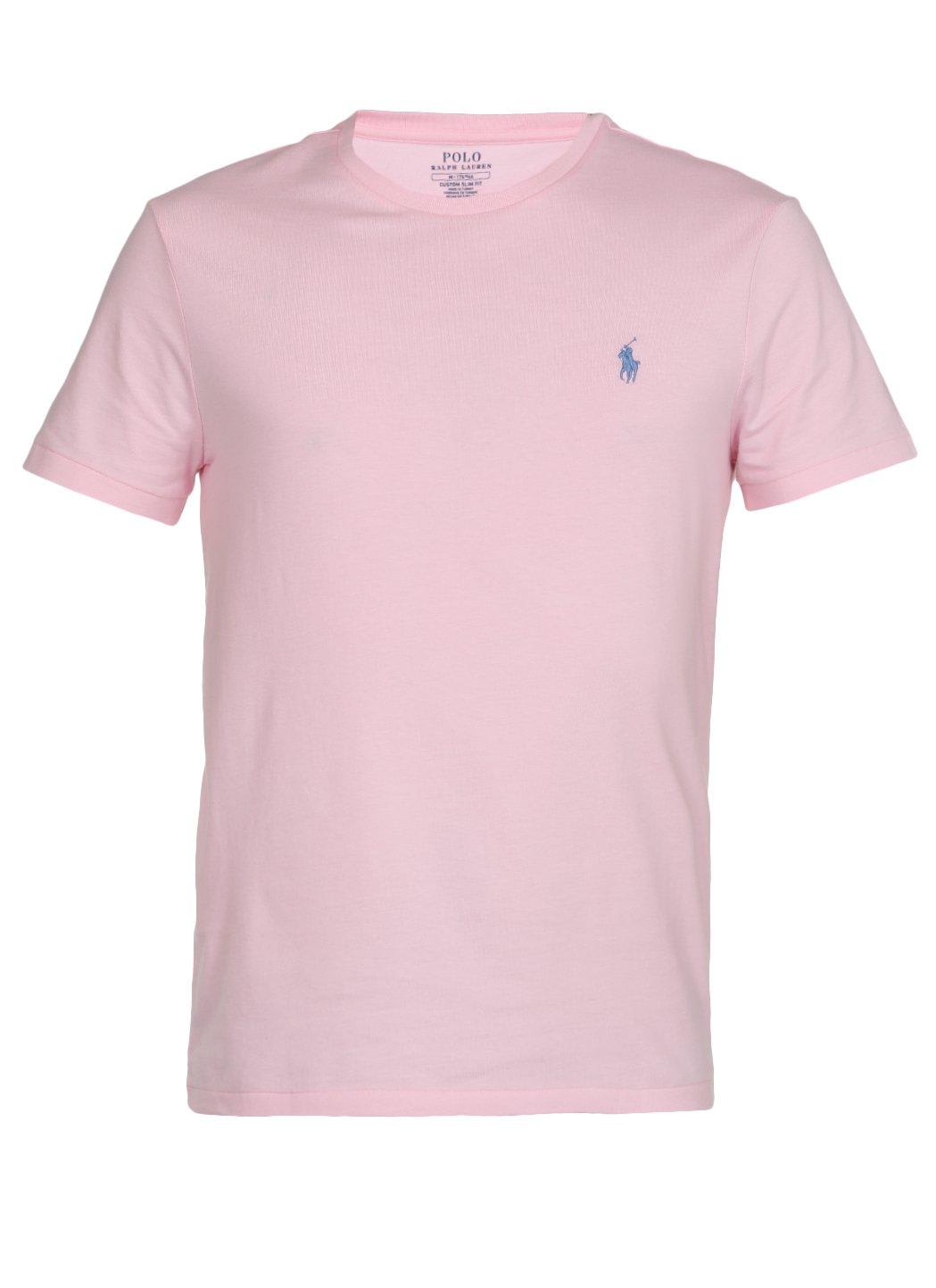 Ralph Lauren Logo Embroidered Round Neck T-shirt In Carmel Pink