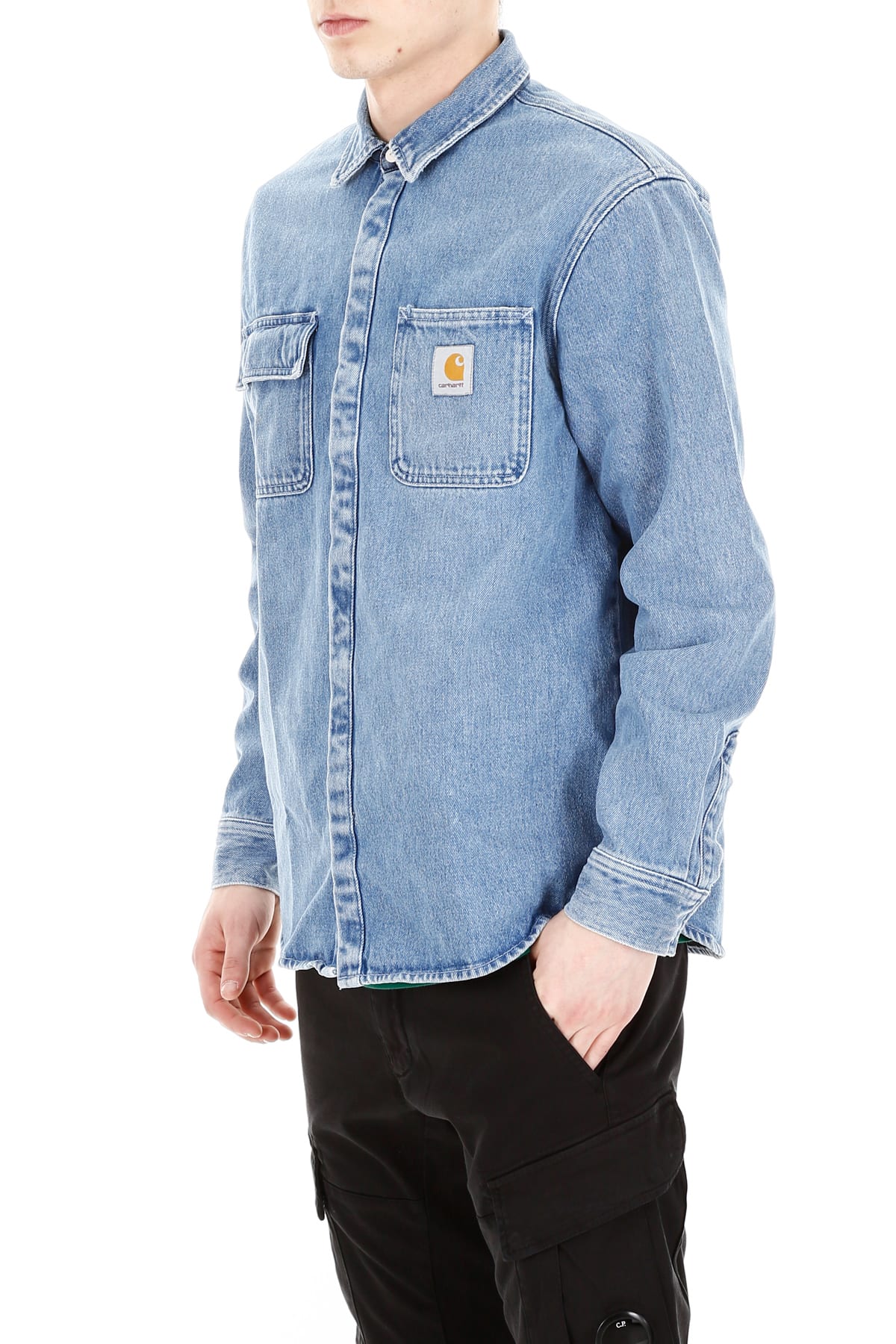 carhart denim shirt