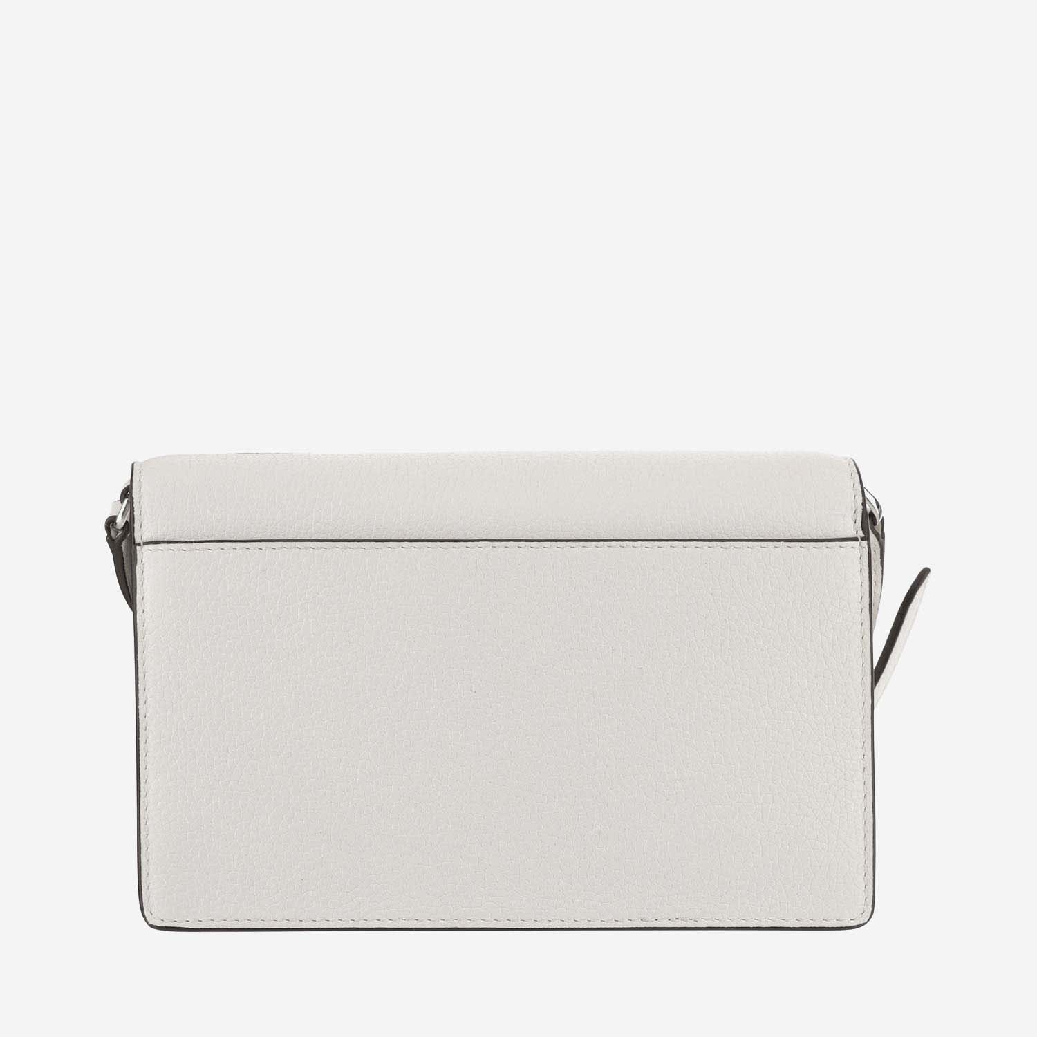 Shop Michael Michael Kors Leather Shoulder Bag With Logo In White