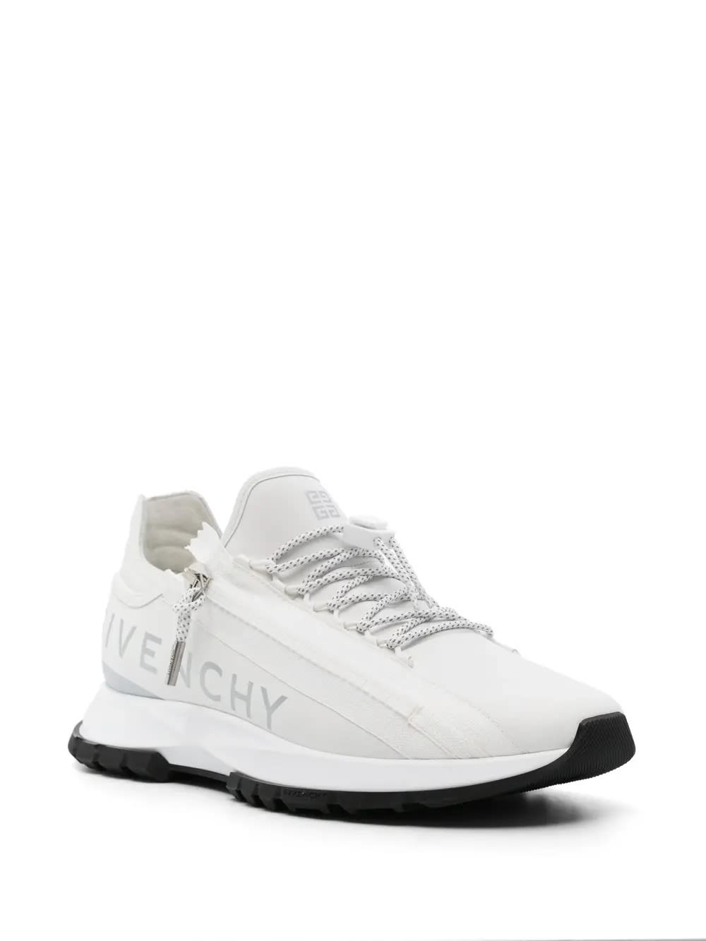 Shop Givenchy Specter Running Sneakers In White Leather With Zip