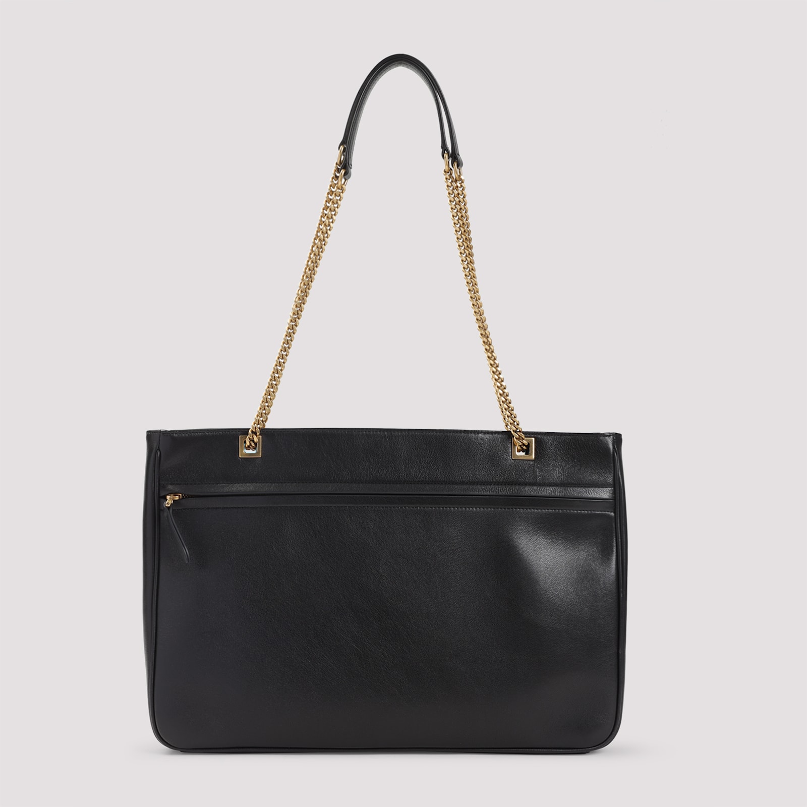 Valentino Garavani Black Lambskin Leather Viva Superstar Medium Tote Bag In Brown