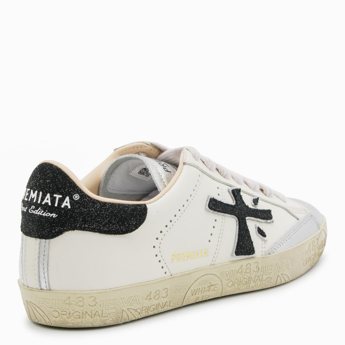 Premiata White Leather Stevend Sneakers In Multi