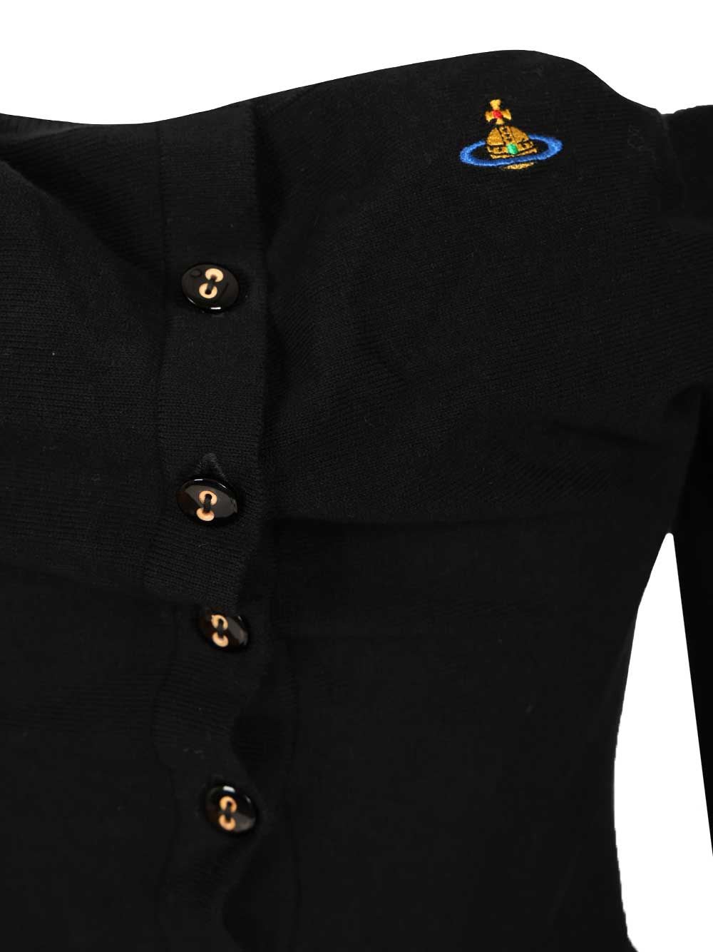 Vivienne Westwood Mens Black Bea Corset Cotton And Cashmere-blend Cardigan In Black