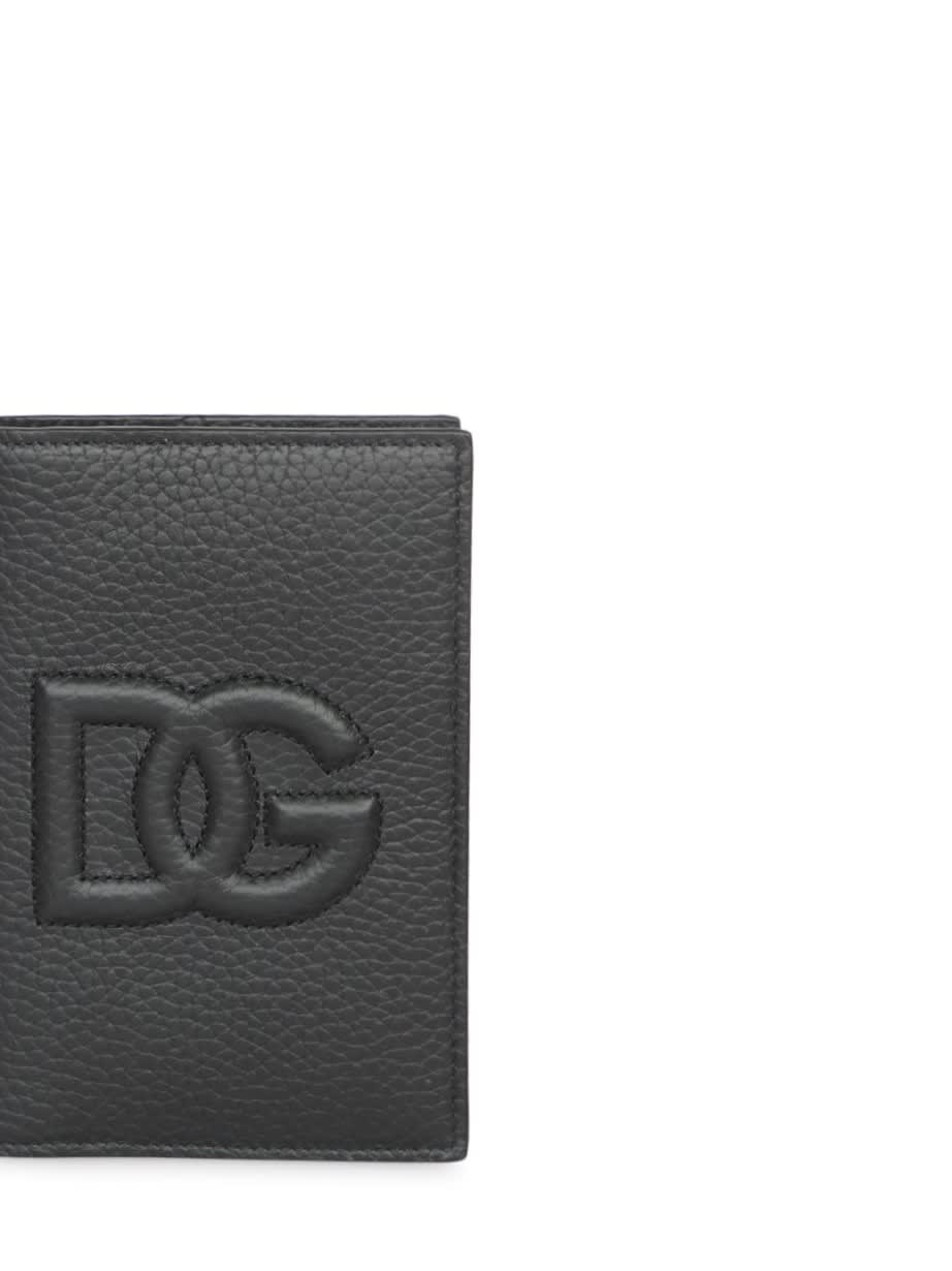 Shop Dolce & Gabbana Black Leather Passport Holder