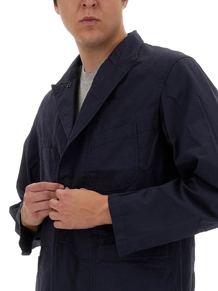 Shop Engineered Garments Cotton Jacket In Blue