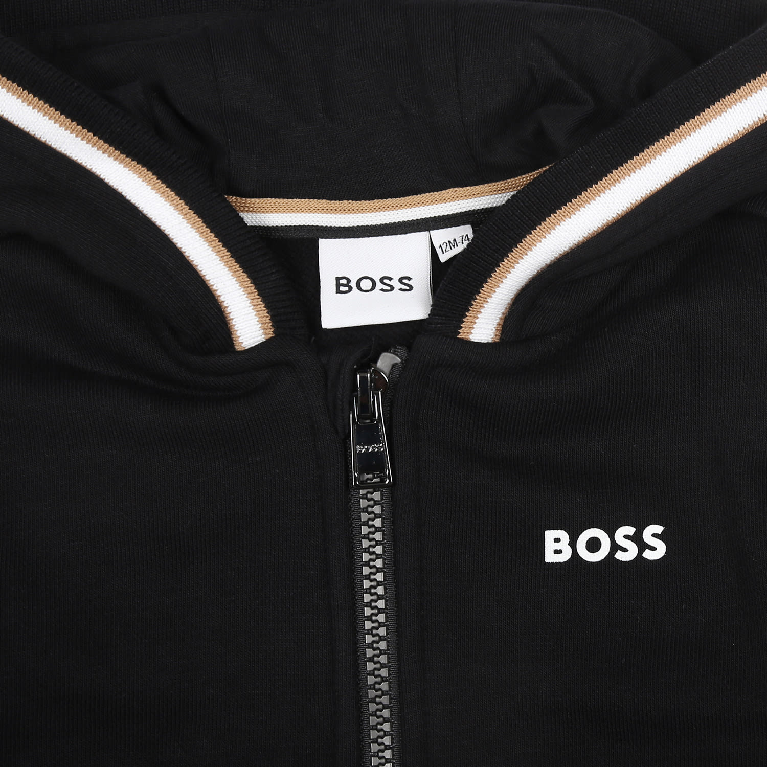 Hugo Boss Black Sweatshirt For Boy With Logo In Black