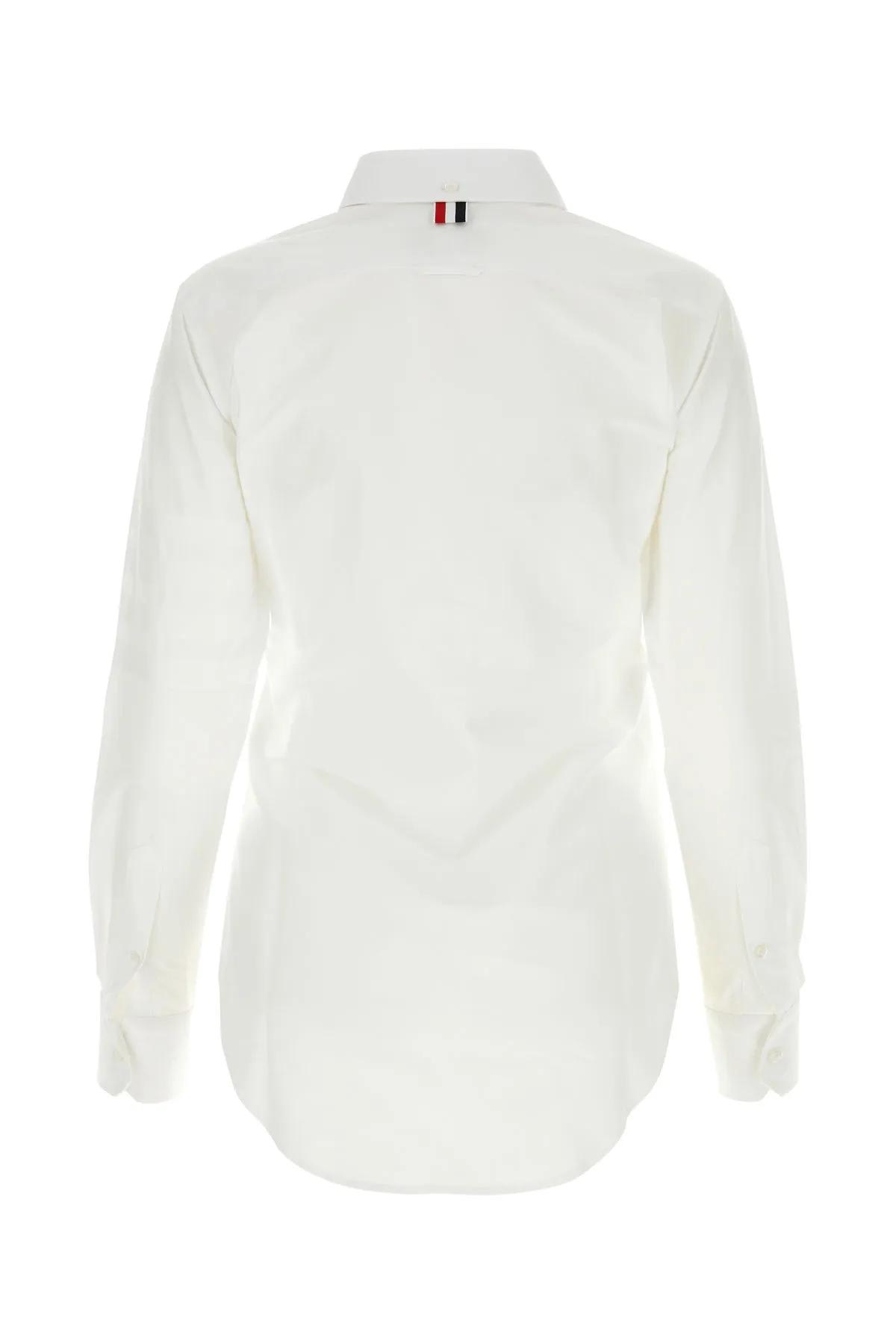 Shop Thom Browne White Cotton Shirt