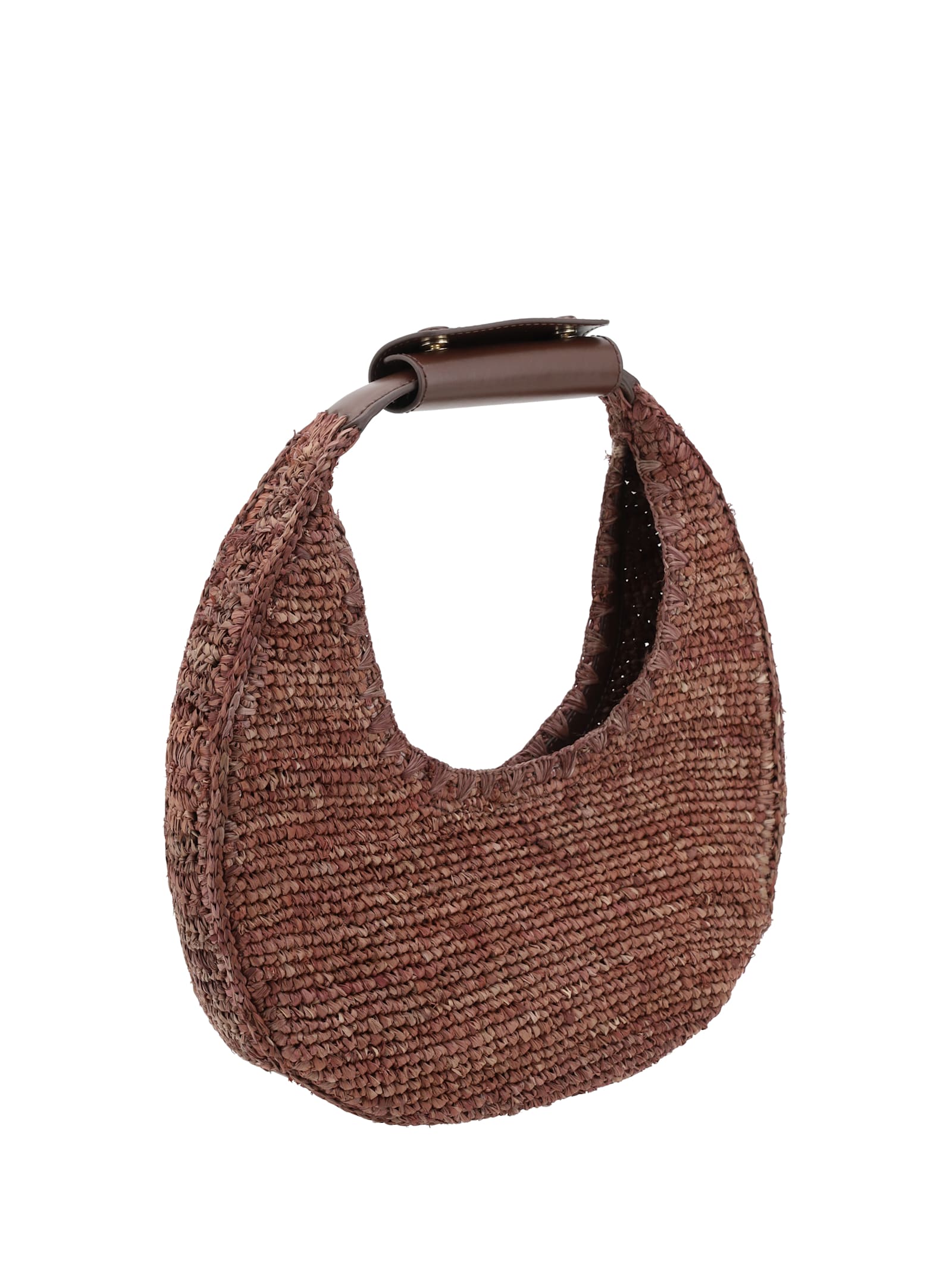Staud Raffia Hobo Bag In Brown