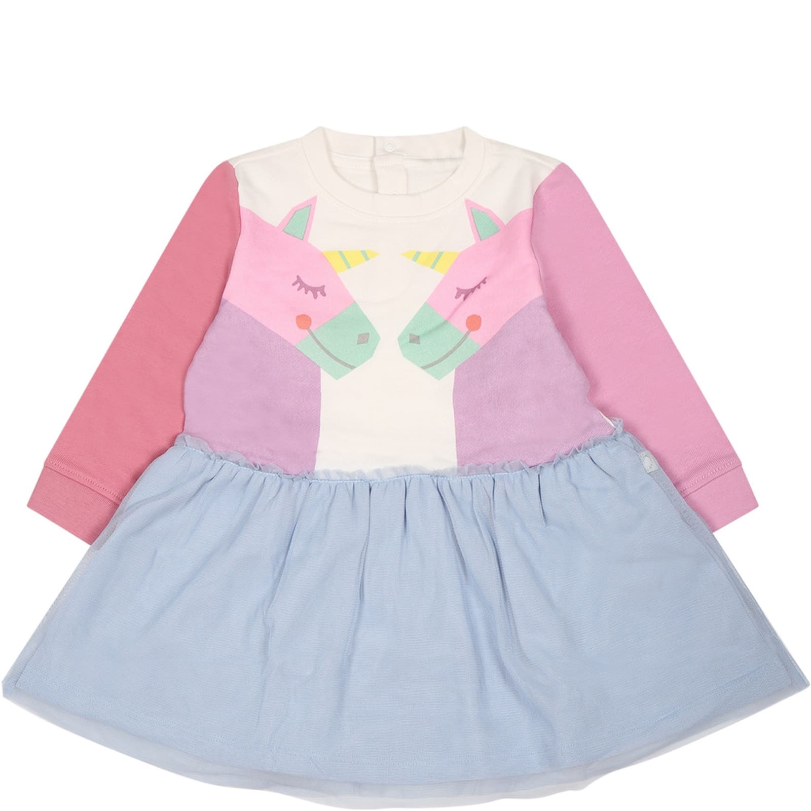 Stella Mccartney Multicolor Dress For Baby Girl With Unicorns