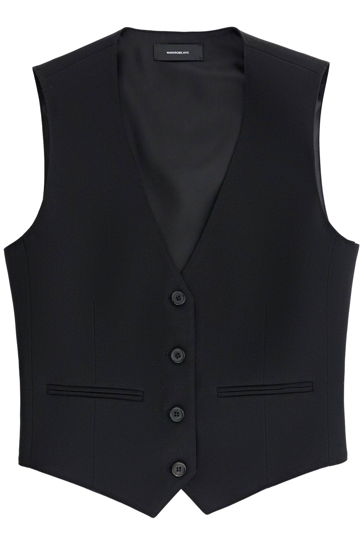 Shop Wardrobe.nyc Lightweight Wool Tailored Vest In Black