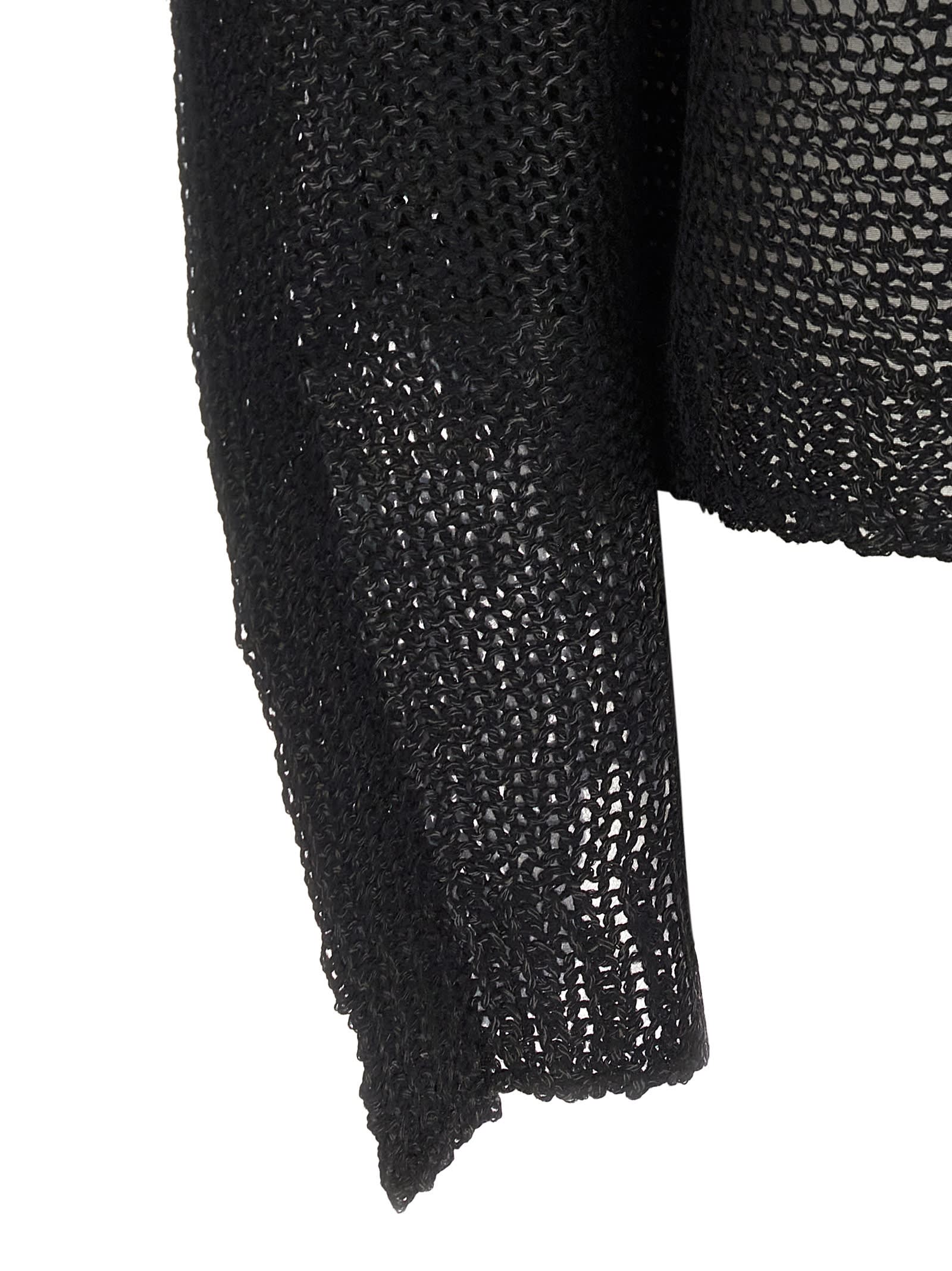 Issey Miyake Panini Top In Black