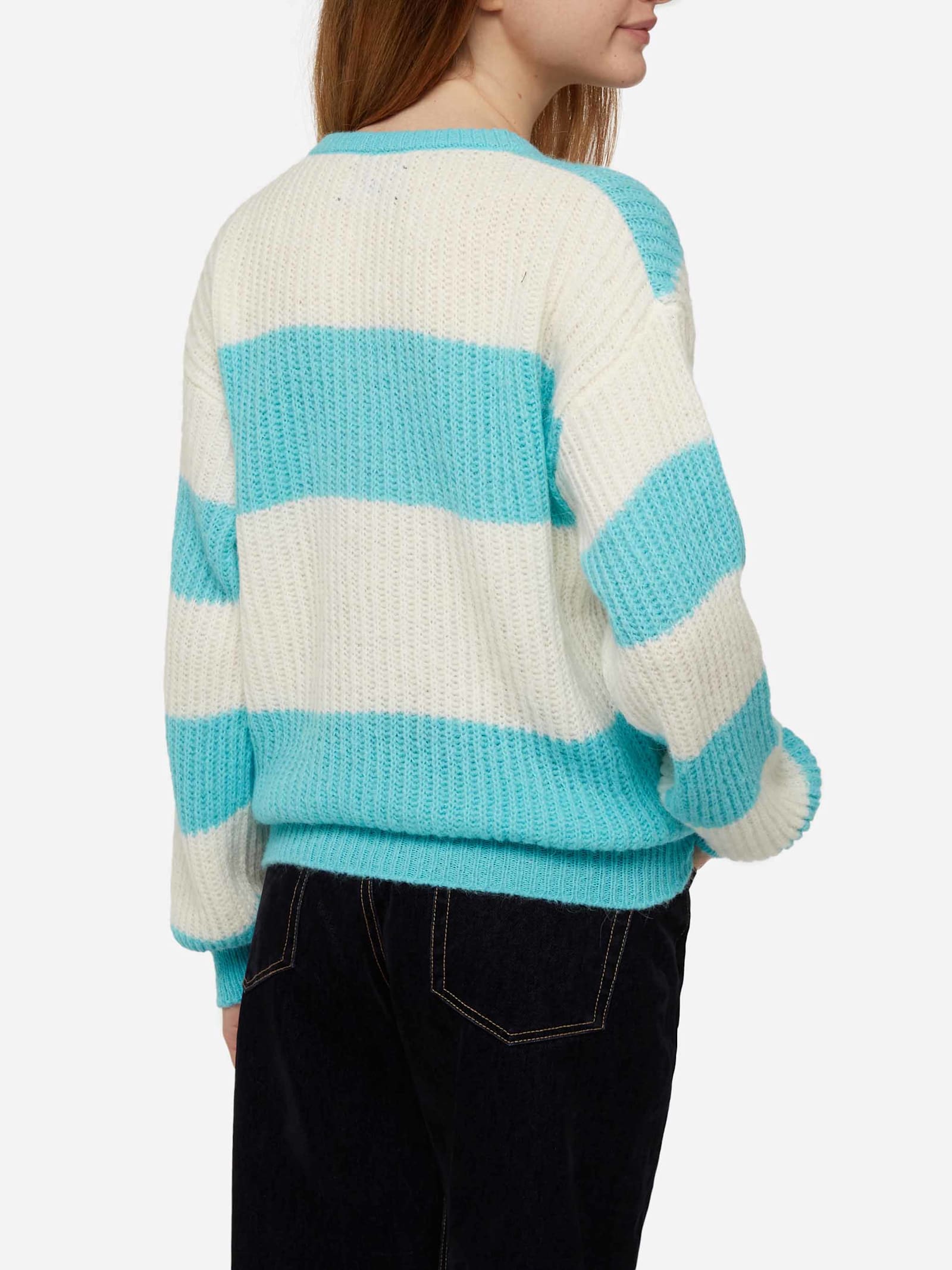Shop Mc2 Saint Barth Woman Cropped Sweater With Argyle Pattern In Green