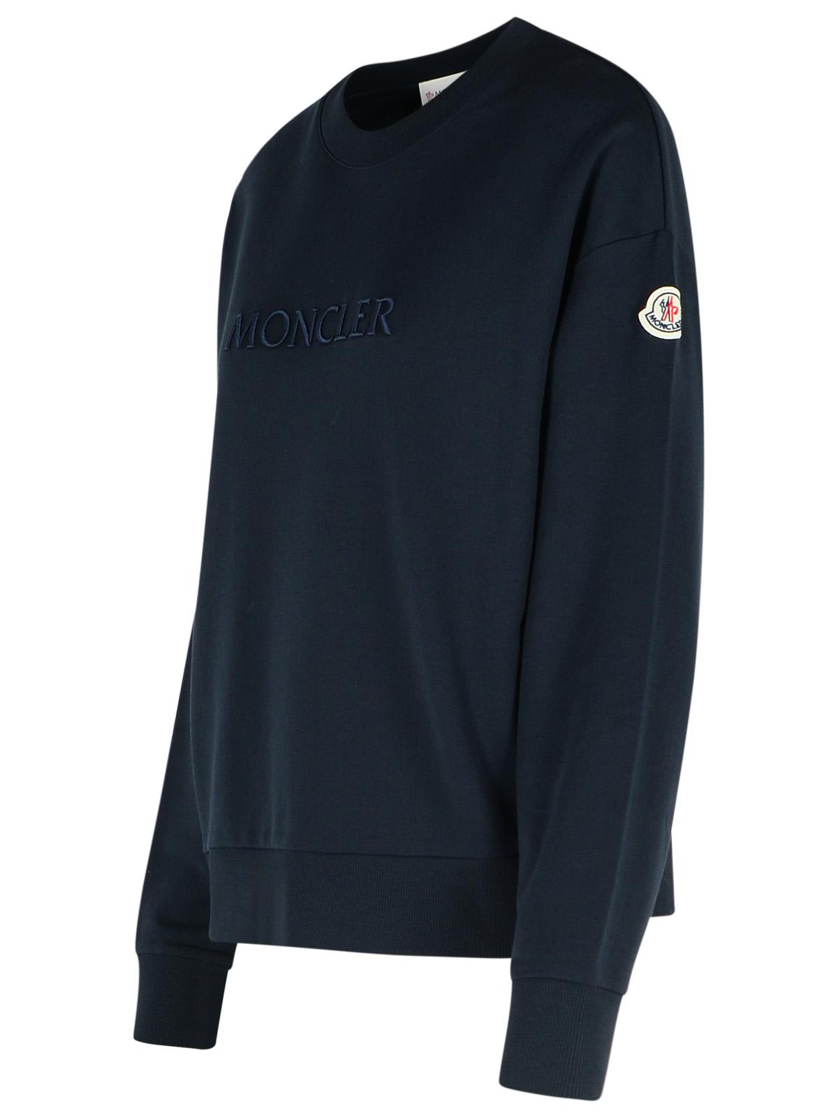 Moncler Navy Cotton Sweatshirt In 778