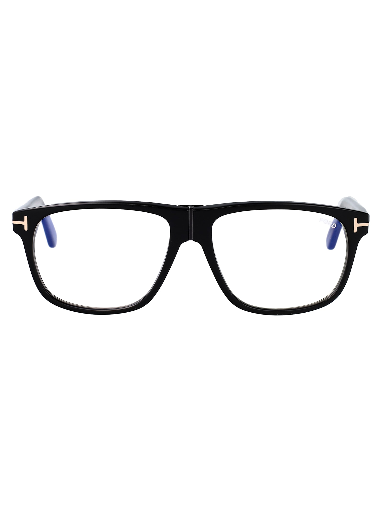 Tom Ford Womens Black Tr001853 Round-frame Acetate Optical Glasses In Nero Lucido