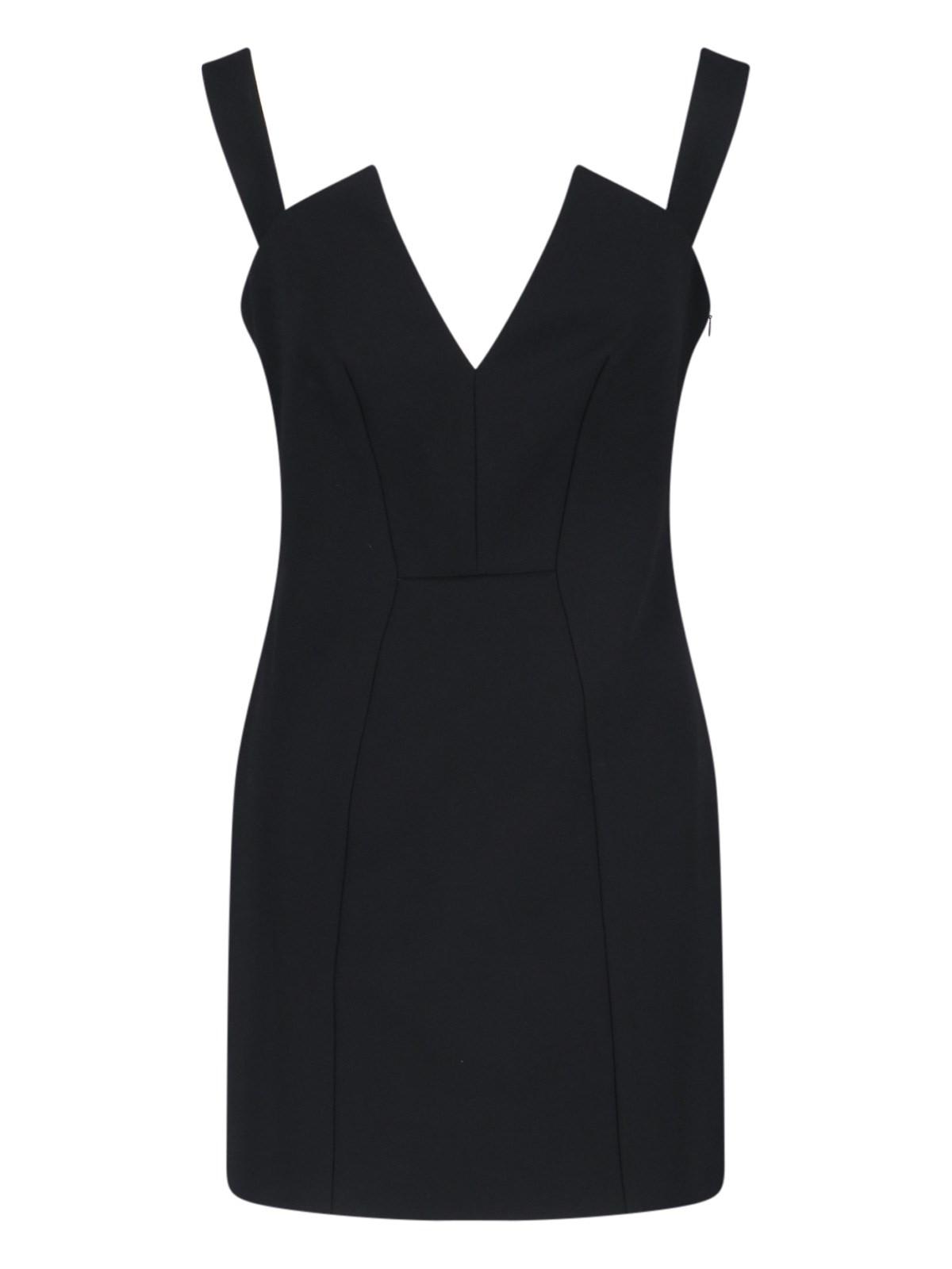 Shop Givenchy V-neck Mini Dress In Black