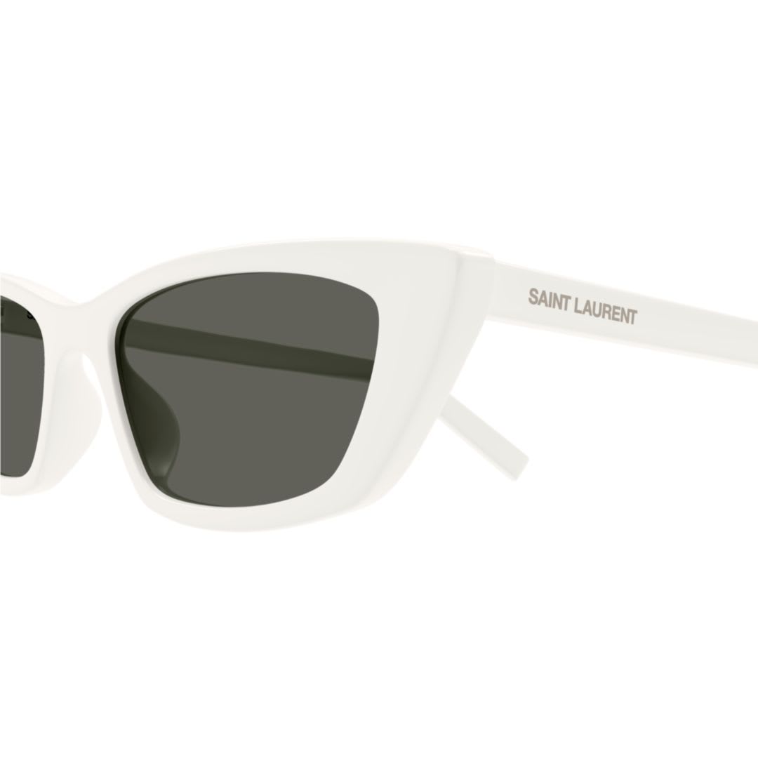 Shop Saint Laurent Sl 277011 White White Grey