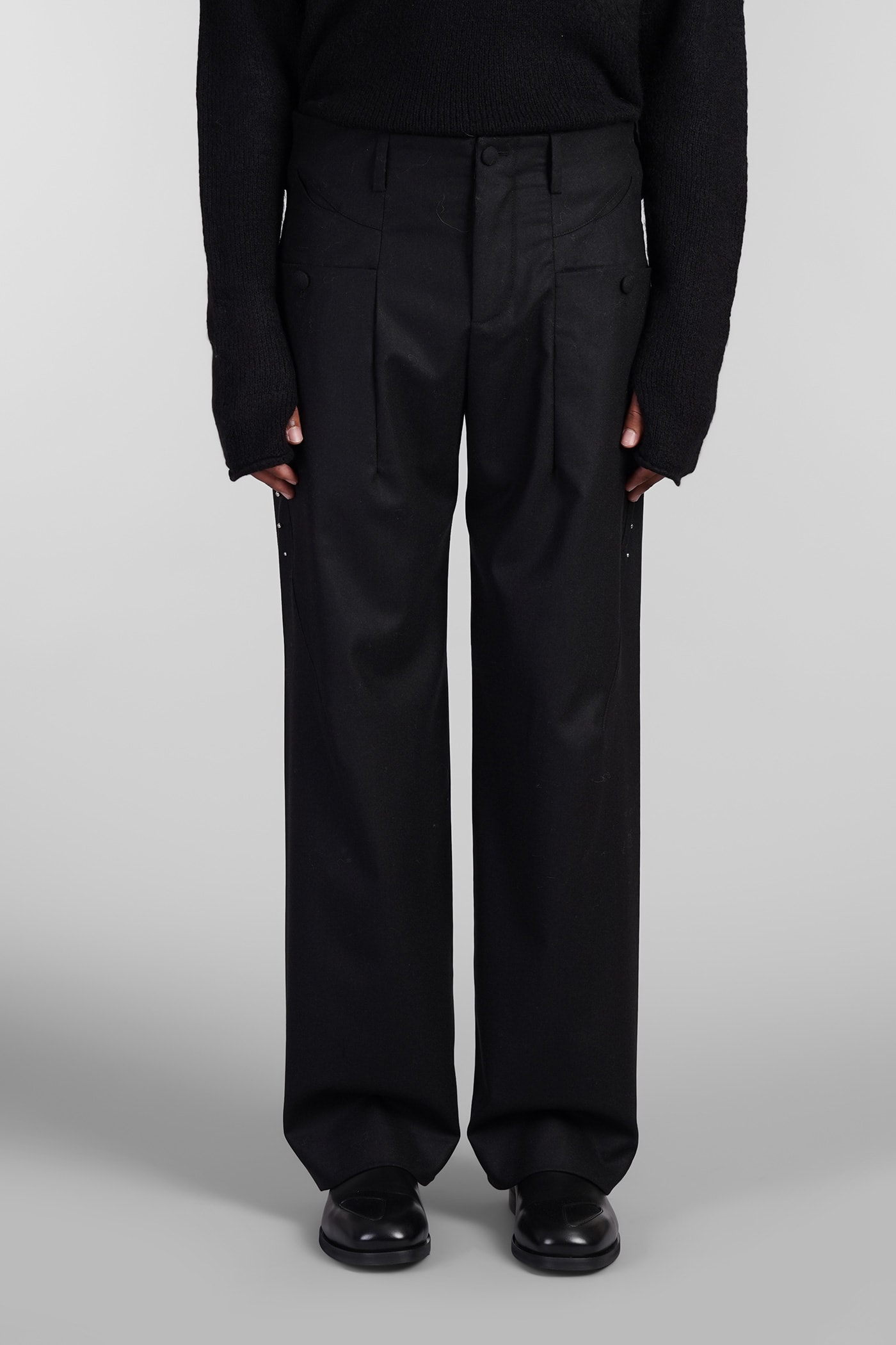 J.L-A.L J. L-A. L Asset Trousers Pants In Black Wool