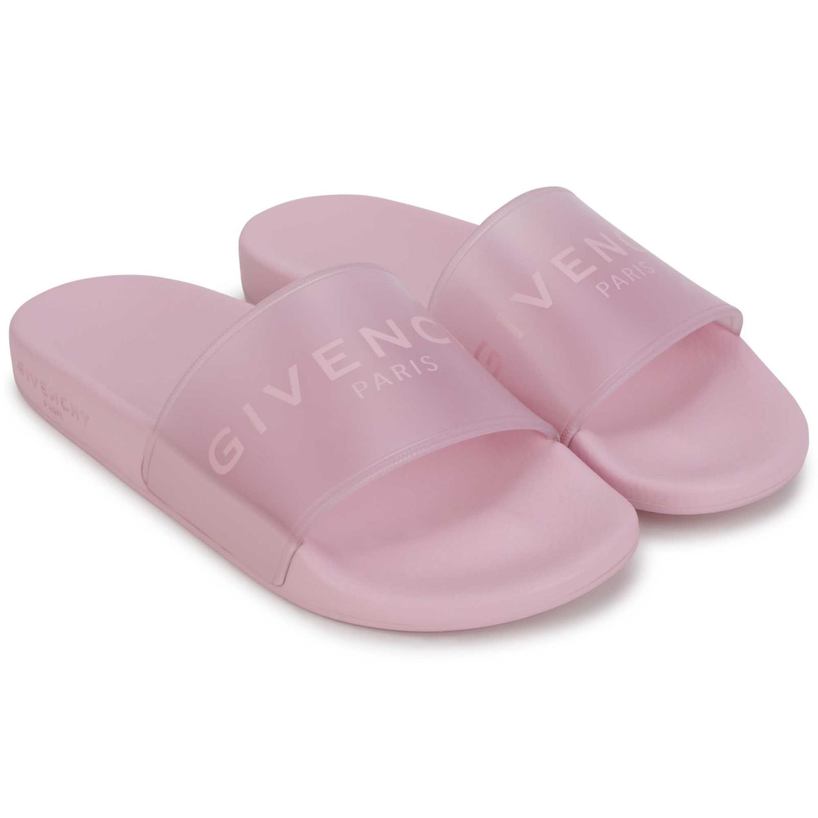 Givenchy Kids Slide Sandals With Print In Pink ModeSens